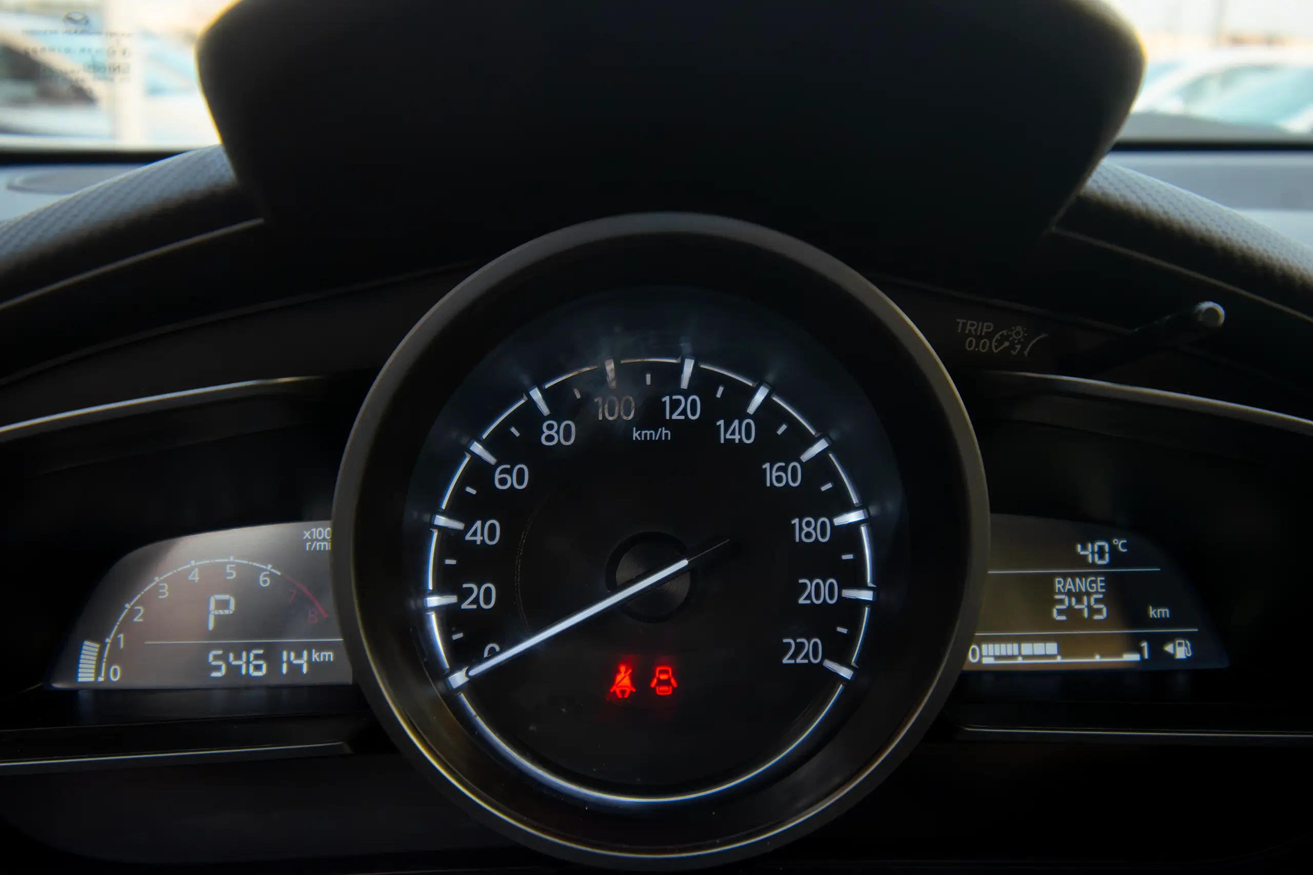 Used 2023 Mazda CX-3 Gs White – Odometer / Mileage Reading View at First Choice Cars Sharjah