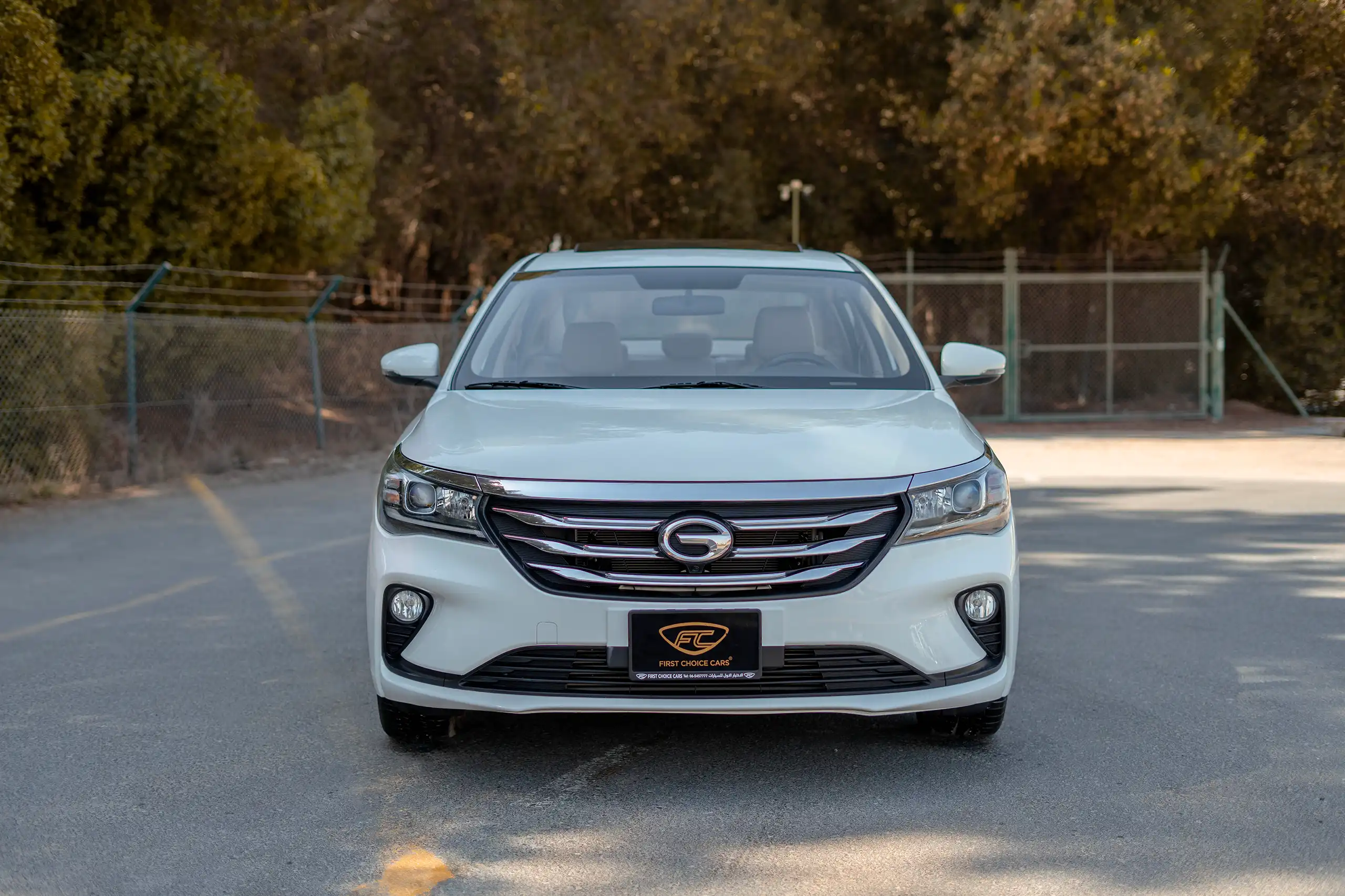Used 2023 GAC GA4 GE White – Front View at First Choice Cars Sharjah
