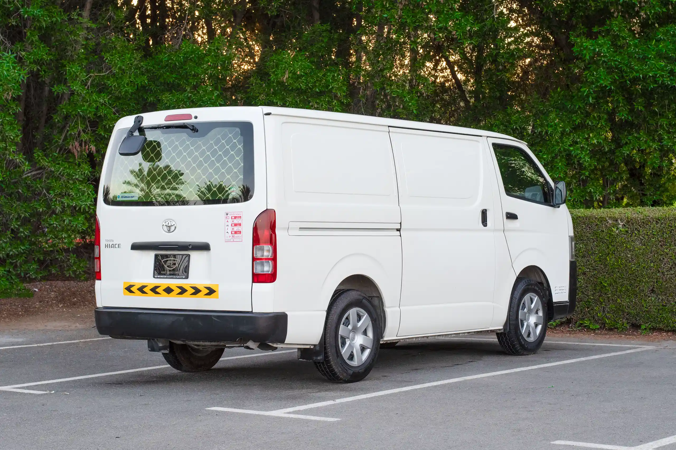 Used 2022 Toyota Hiace GL - Std Roof White – Right Back Diagonal (45°) View at First Choice Cars Sharjah