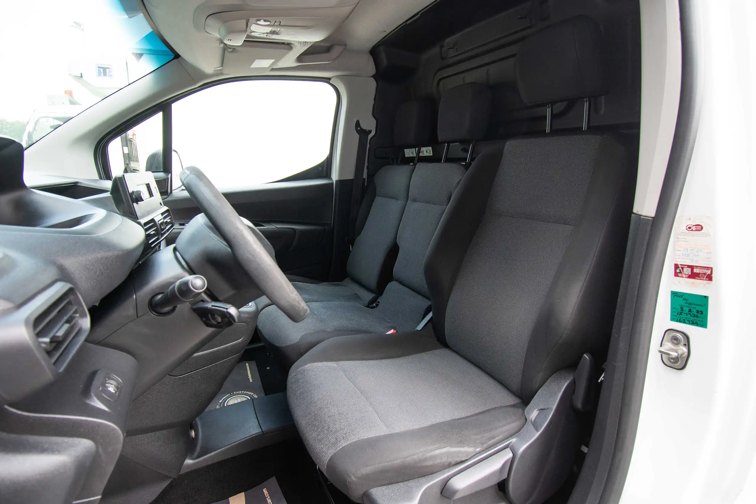 Used 2022 Peugeot Partner Standard White – Front Driver Side Cabin View at First Choice Cars Sharjah