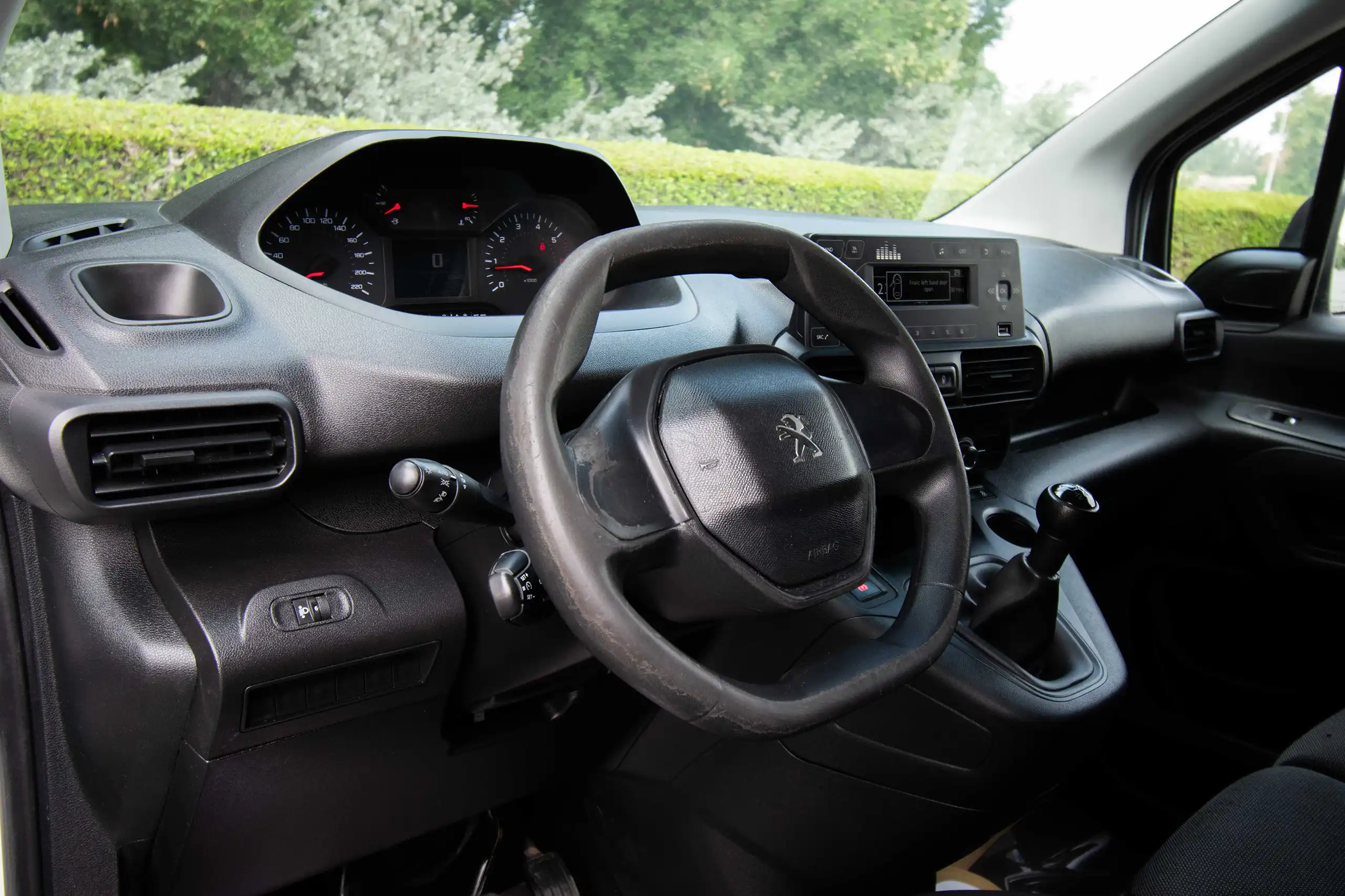 Used 2022 Peugeot Partner Standard White – Driver Side Dashboard & Steering View at First Choice Cars Sharjah