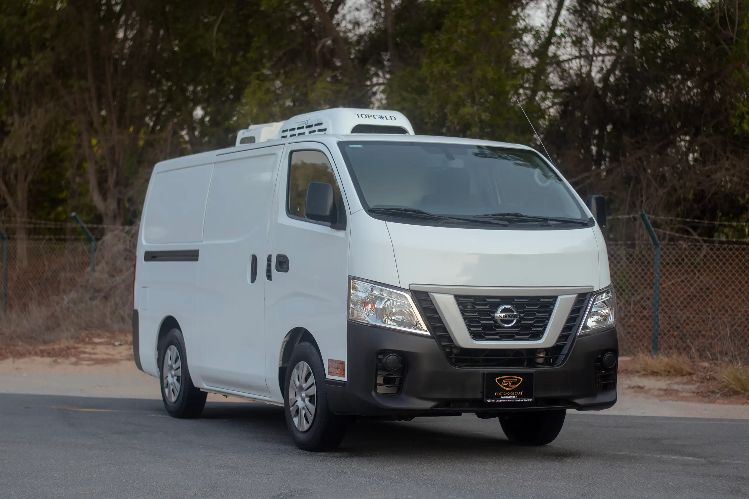 Used 2022 Nissan Urvan Standard Roof Chiller White – Right Front Diagonal (45°) View at First Choice Cars Sharjah