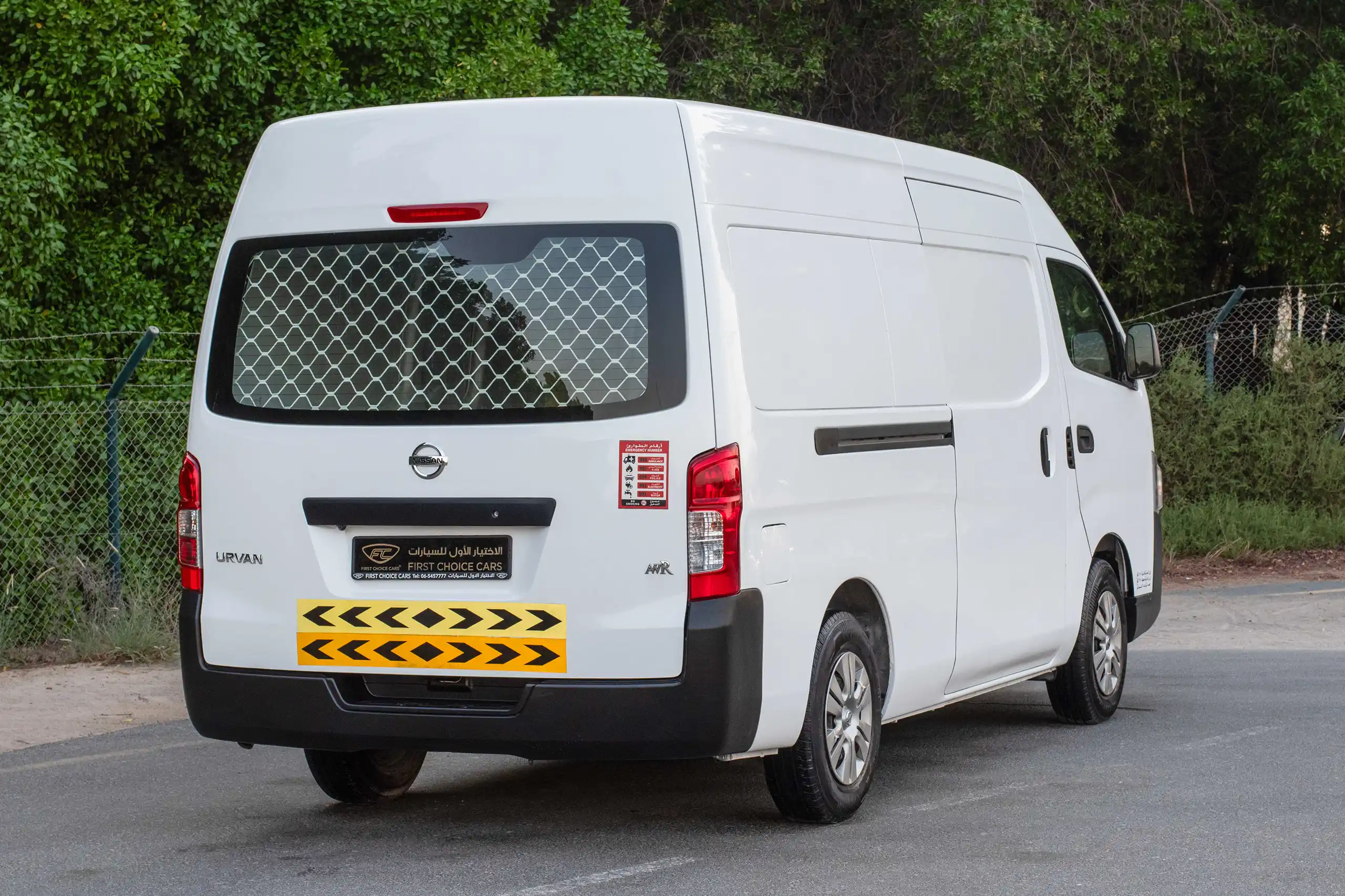 Used 2022 Nissan Urvan Panel Van H/R White – Right Back Diagonal (45°) View at First Choice Cars Sharjah
