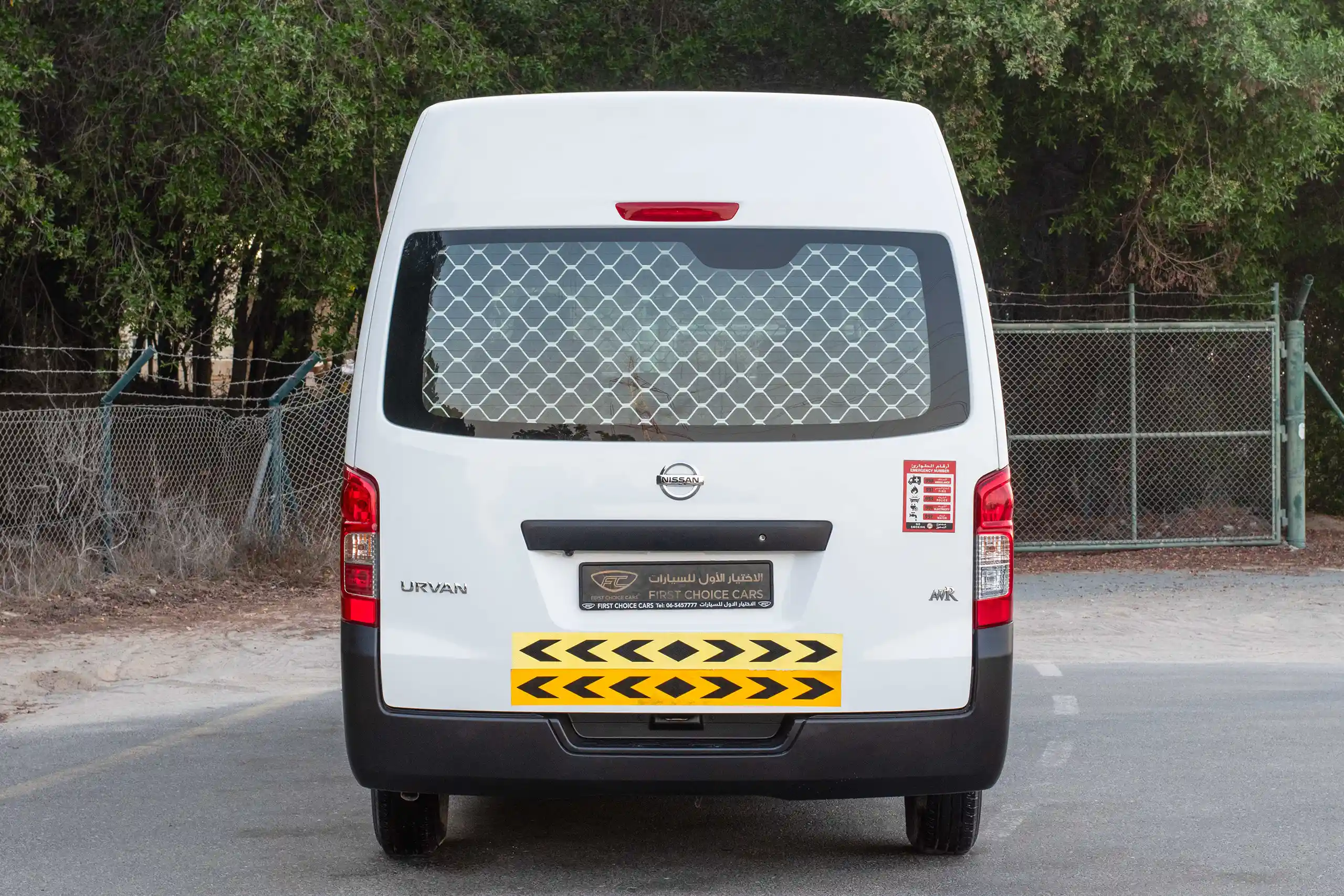 Used 2022 Nissan Urvan Panel Van H/R White – Back/Rear View at First Choice Cars Sharjah