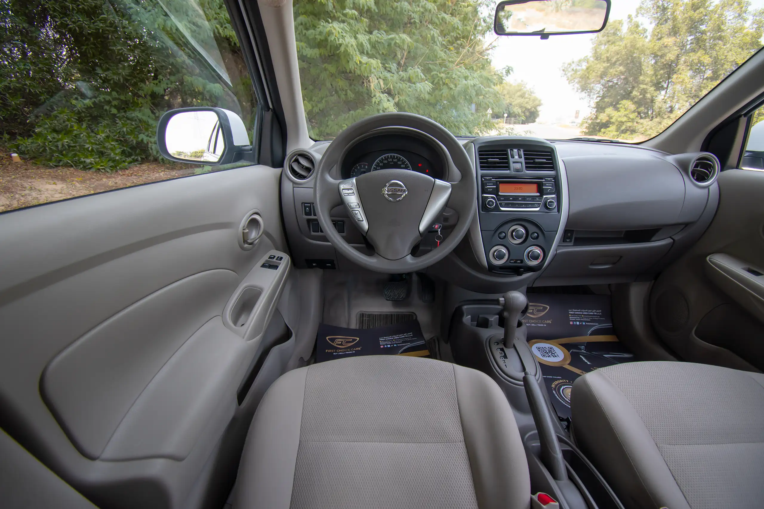 Used 2022 Nissan Sunny SV White – Steering Wheel & Instrument Cluster at First Choice Cars Sharjah