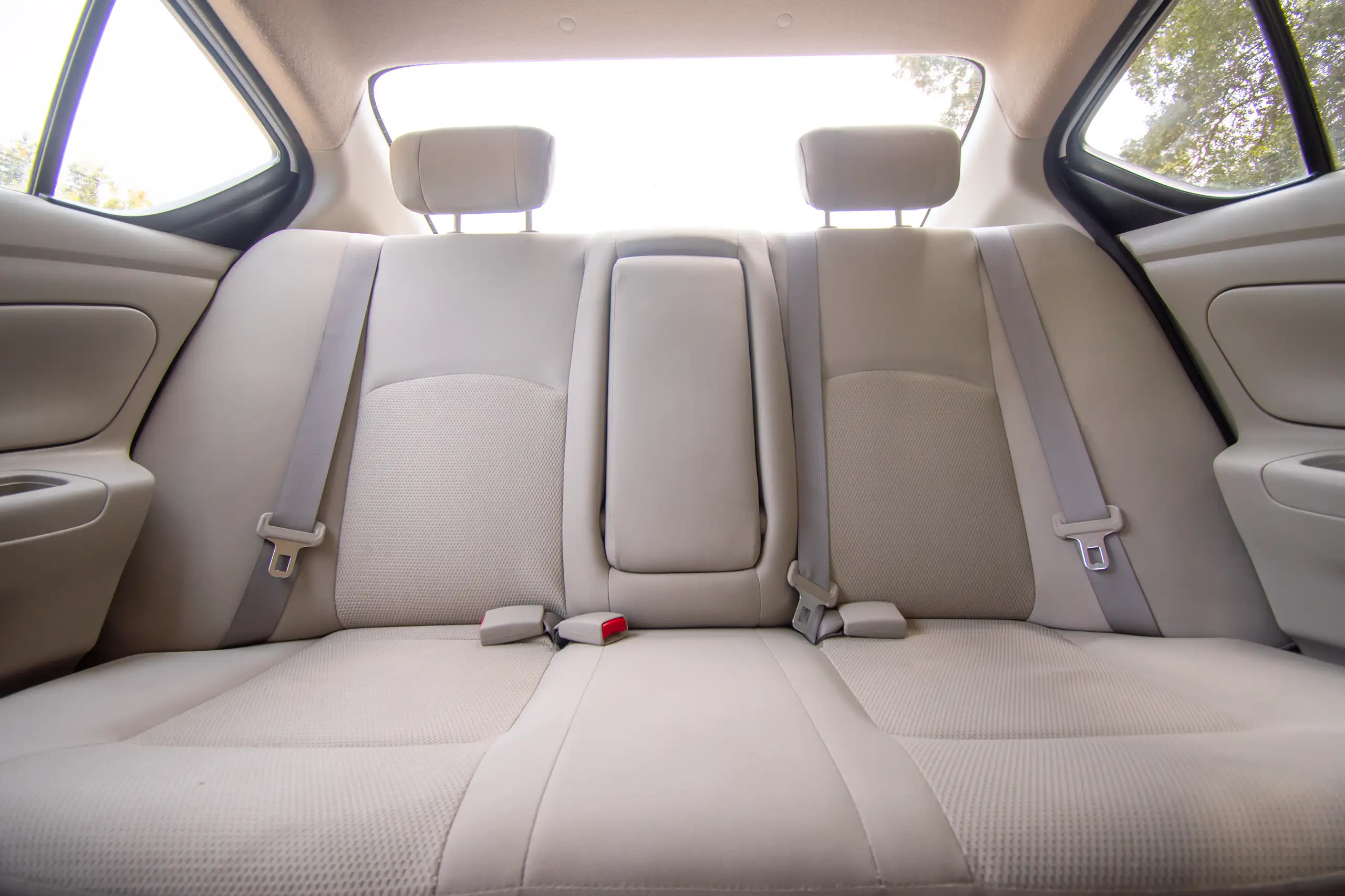 Used 2022 Nissan Sunny SV White – Rear Seat View at First Choice Cars Sharjah