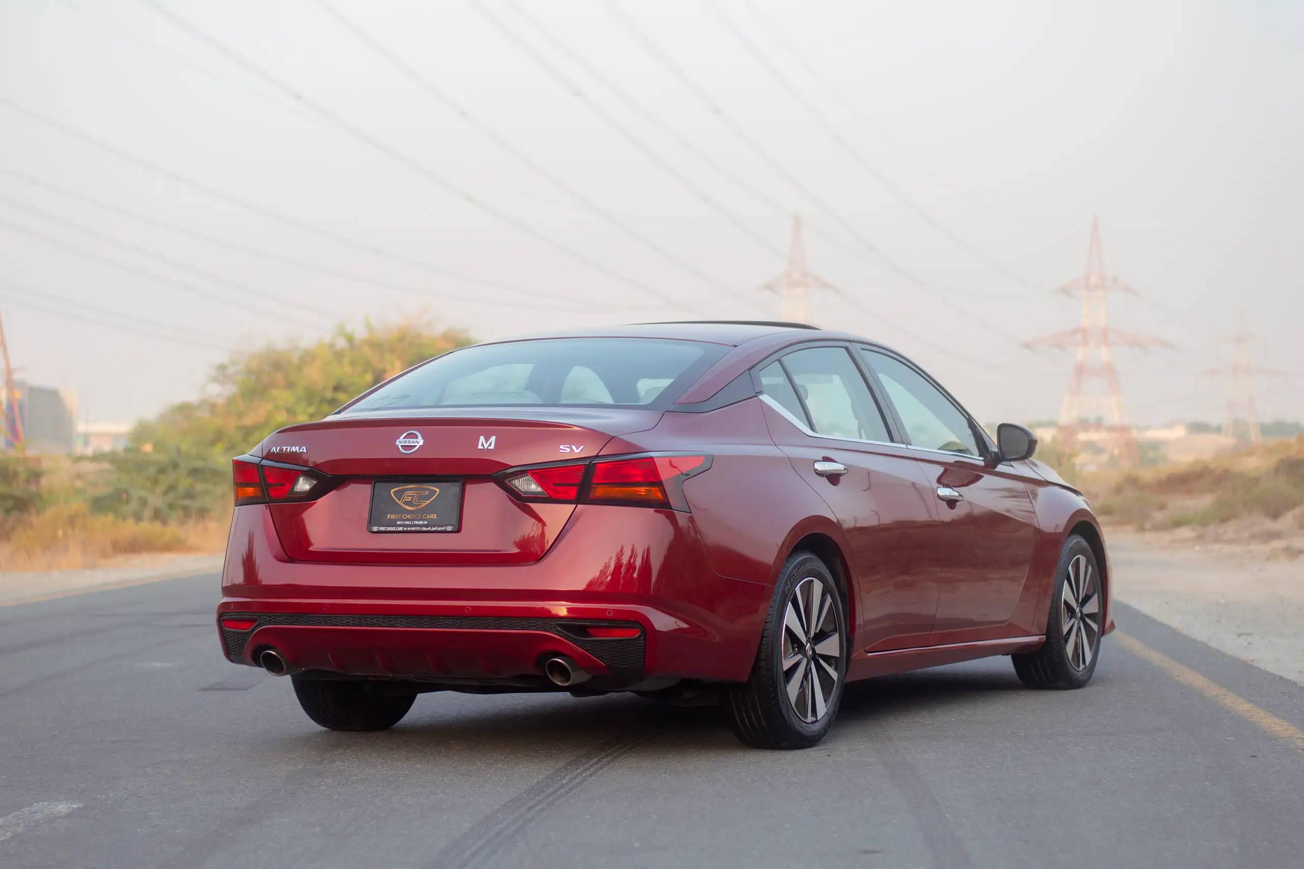 Used 2022 Nissan Altima SV Red – Right Back Diagonal (45°) View at First Choice Cars Sharjah