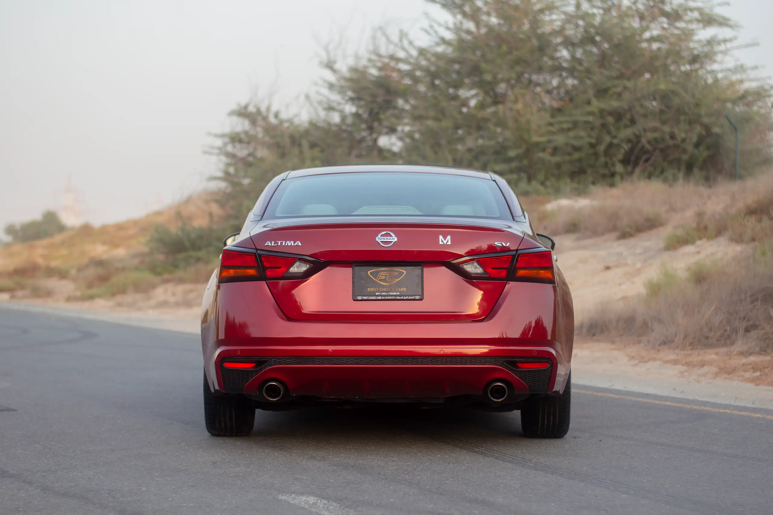 Used 2022 Nissan Altima SV Red – Back/Rear View at First Choice Cars Sharjah
