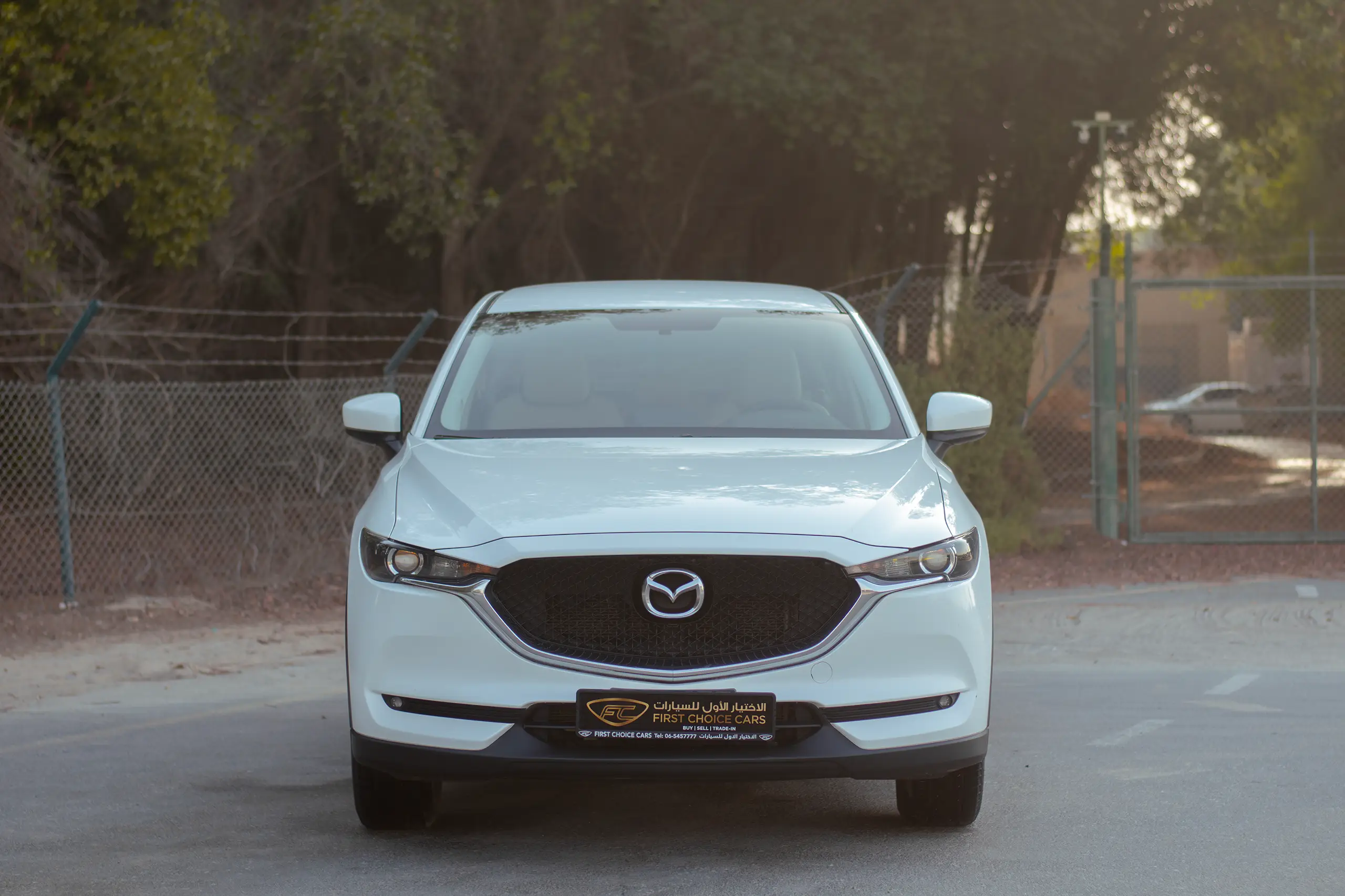 Used 2022 Mazda CX-5 GL White – Front View at First Choice Cars Sharjah