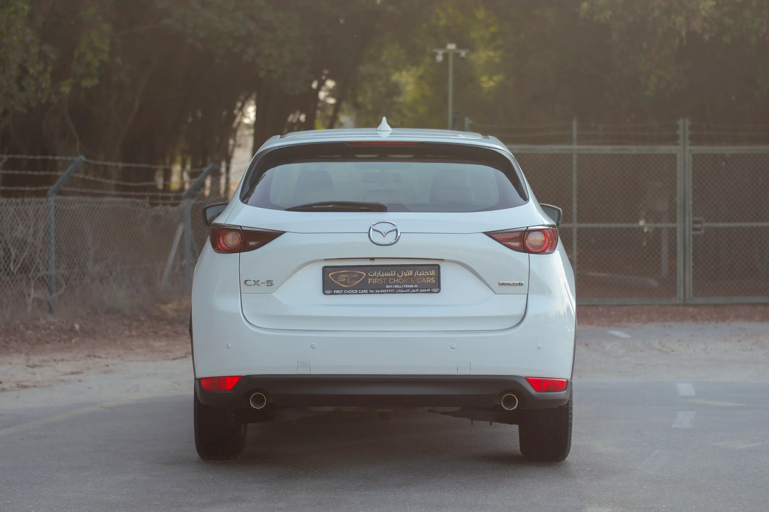 Used 2022 Mazda CX-5 GL White – Back/Rear View at First Choice Cars Sharjah