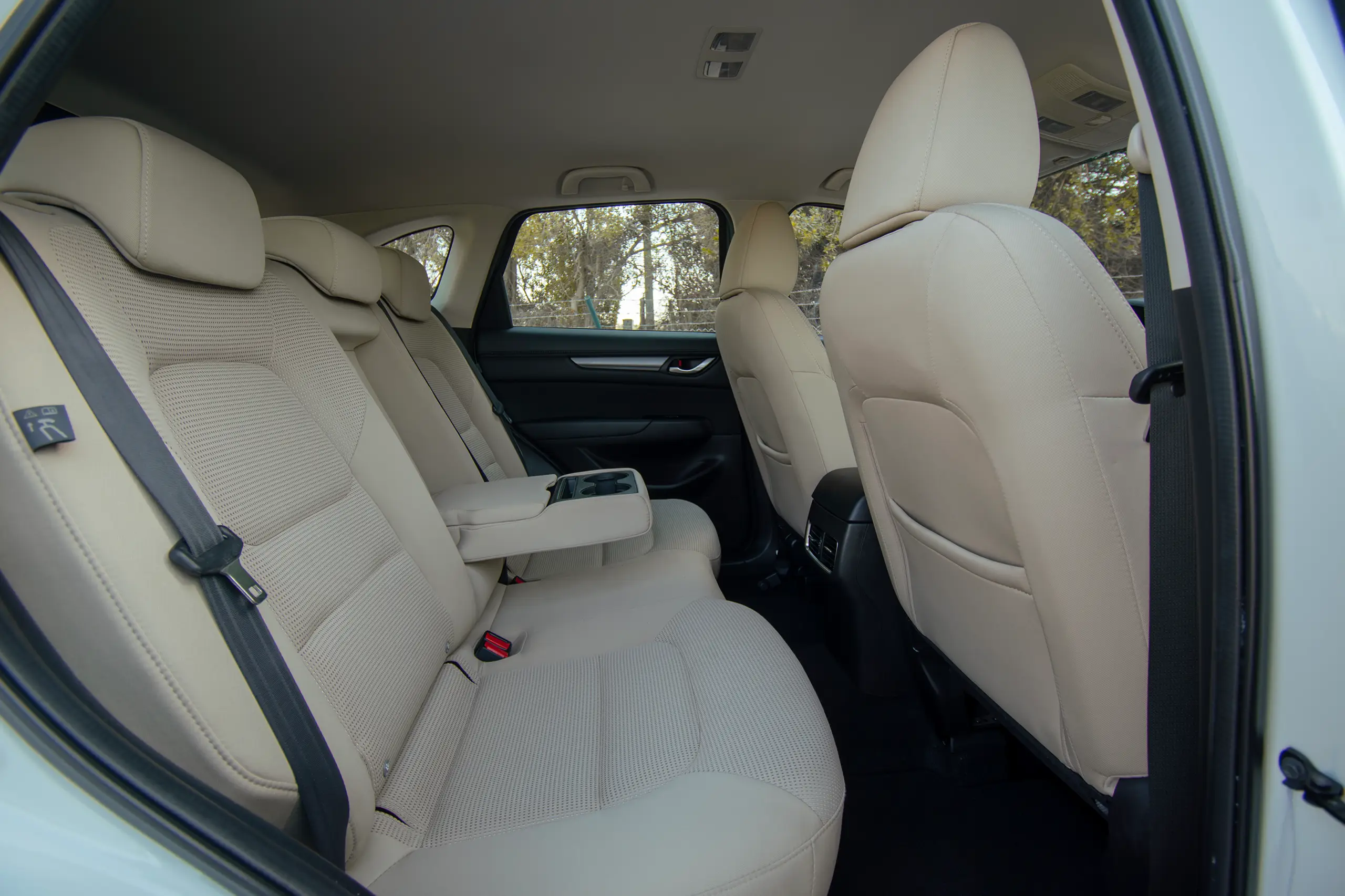 Used 2022 Mazda CX-5 GL White – Rear Passenger Side Cabin View at First Choice Cars Sharjah