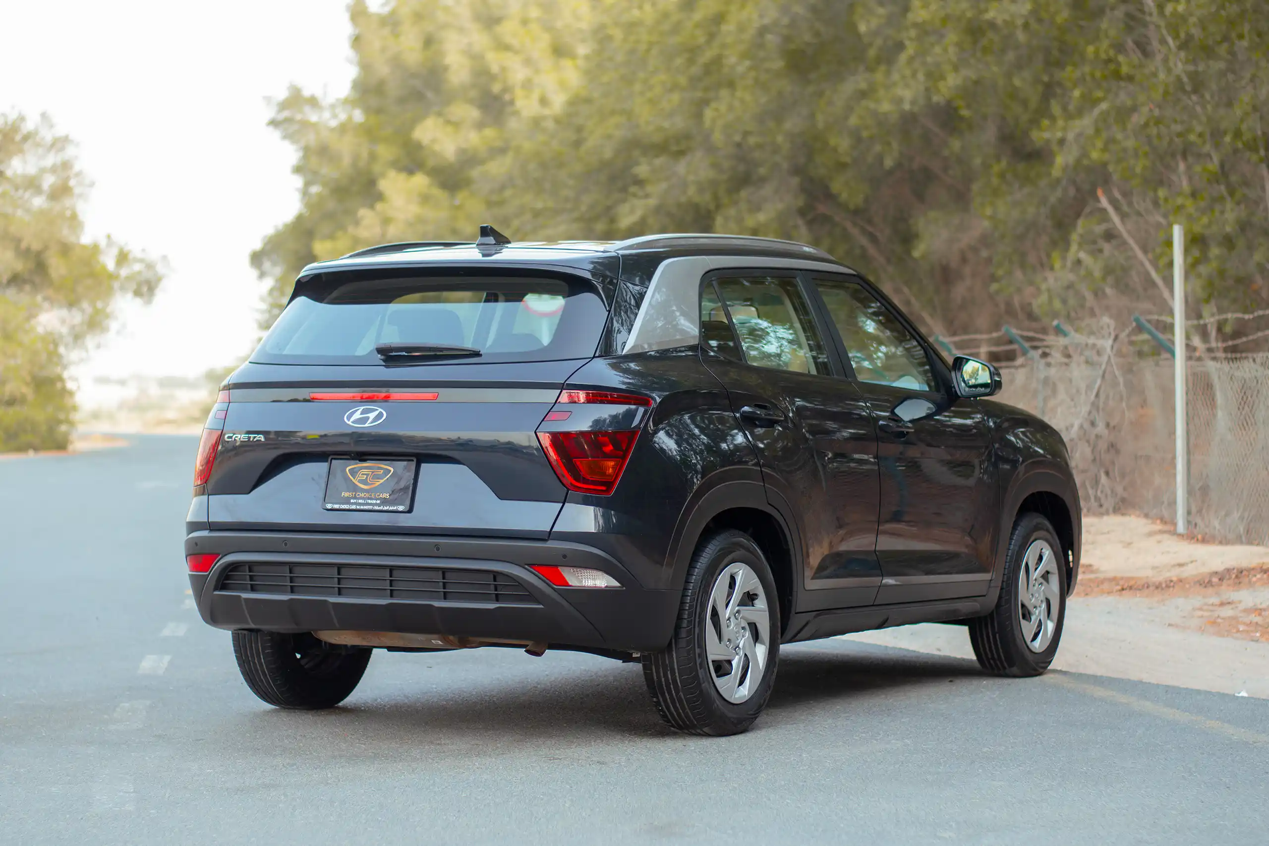 Used 2022 Hyundai Creta Smart Blue – Right Back Diagonal (45°) View at First Choice Cars Sharjah