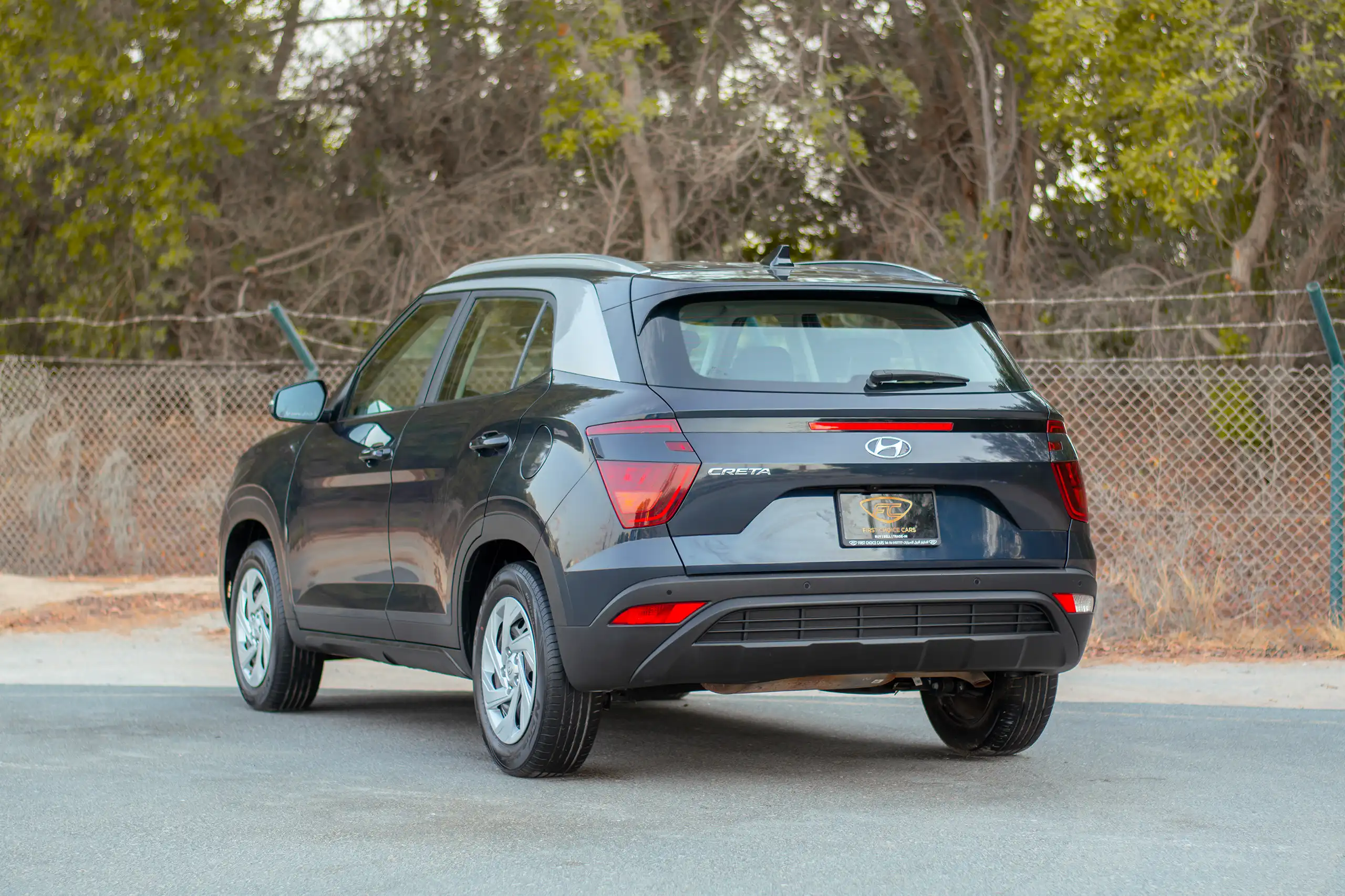 Used 2022 Hyundai Creta Smart Blue – Left Back Diagonal (45°) View at First Choice Cars Sharjah