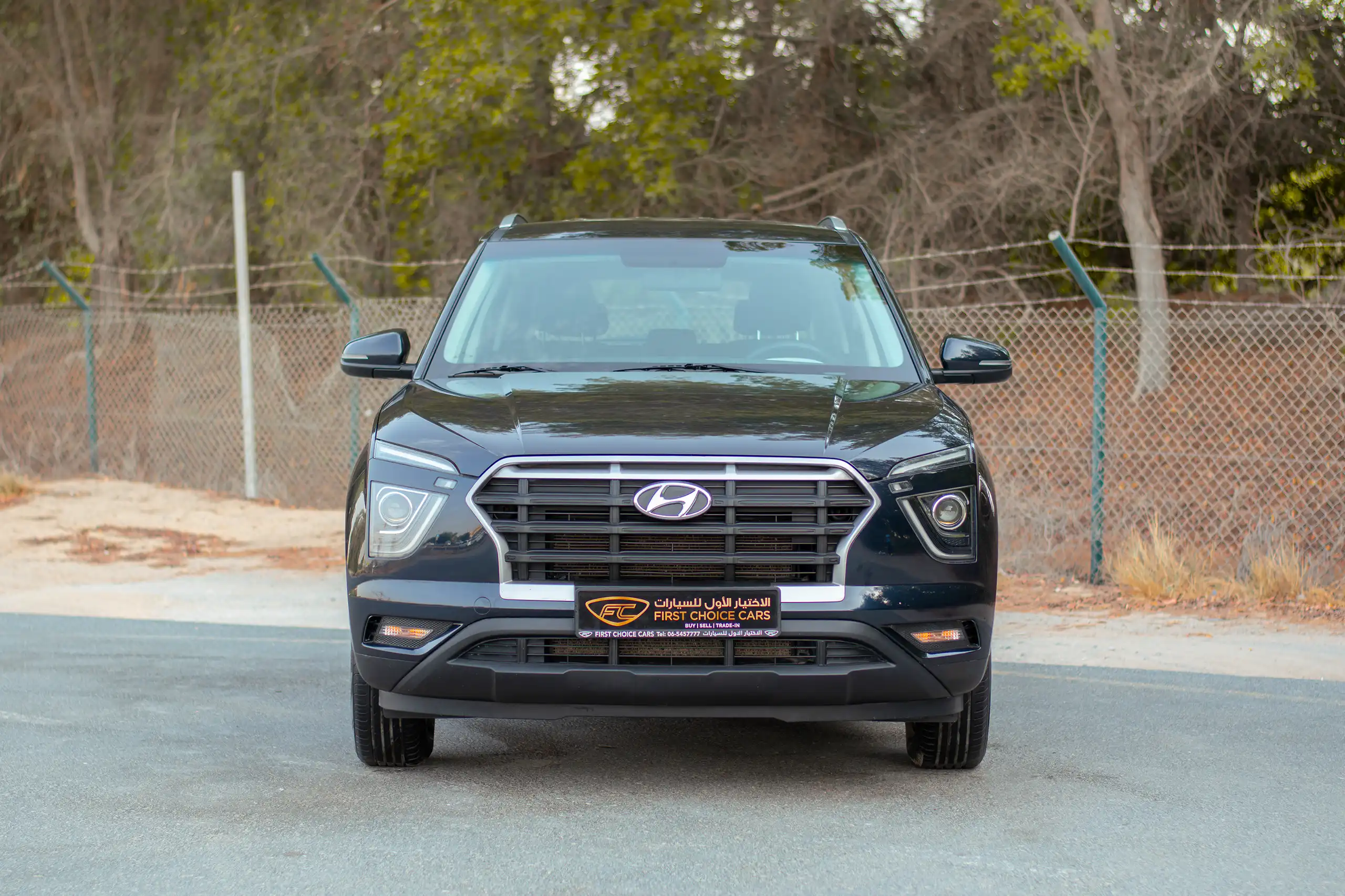 Used 2022 Hyundai Creta Smart Blue – Front View at First Choice Cars Sharjah