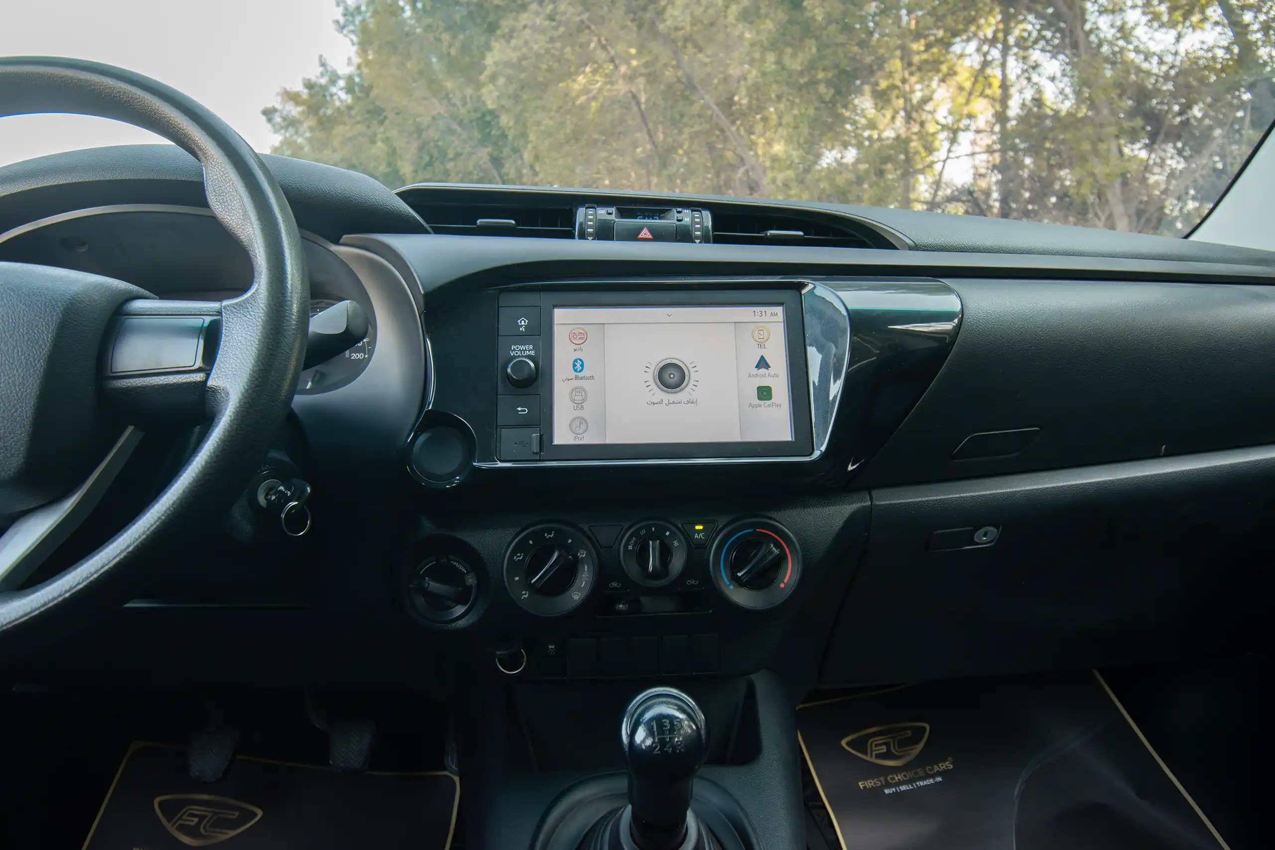 Used 2021 Toyota Hilux GLX Double Cabin White – Infotainment / Touchscreen System at First Choice Cars Sharjah