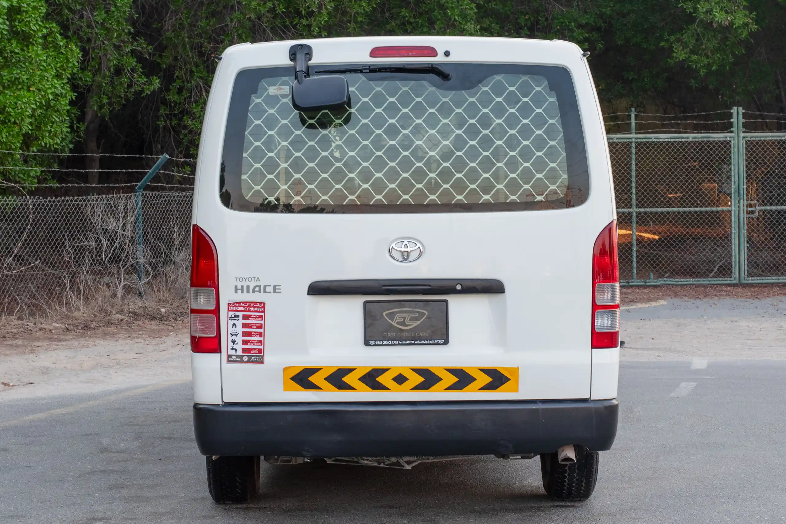 Used 2021 Toyota Hiace GL - Std Roof White – Back/Rear View at First Choice Cars Sharjah
