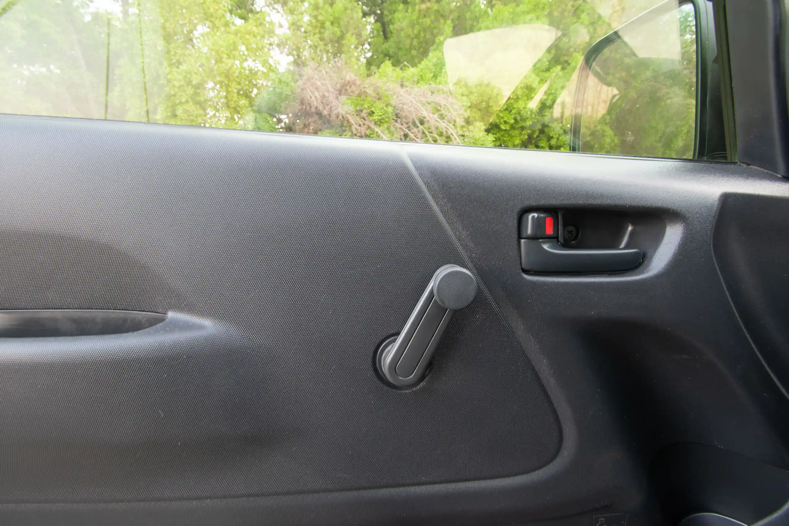 Used 2021 Toyota Hiace GL Std Roof 3 STR Panel Van White – Driver Door Panel Full View at First Choice Cars Sharjah