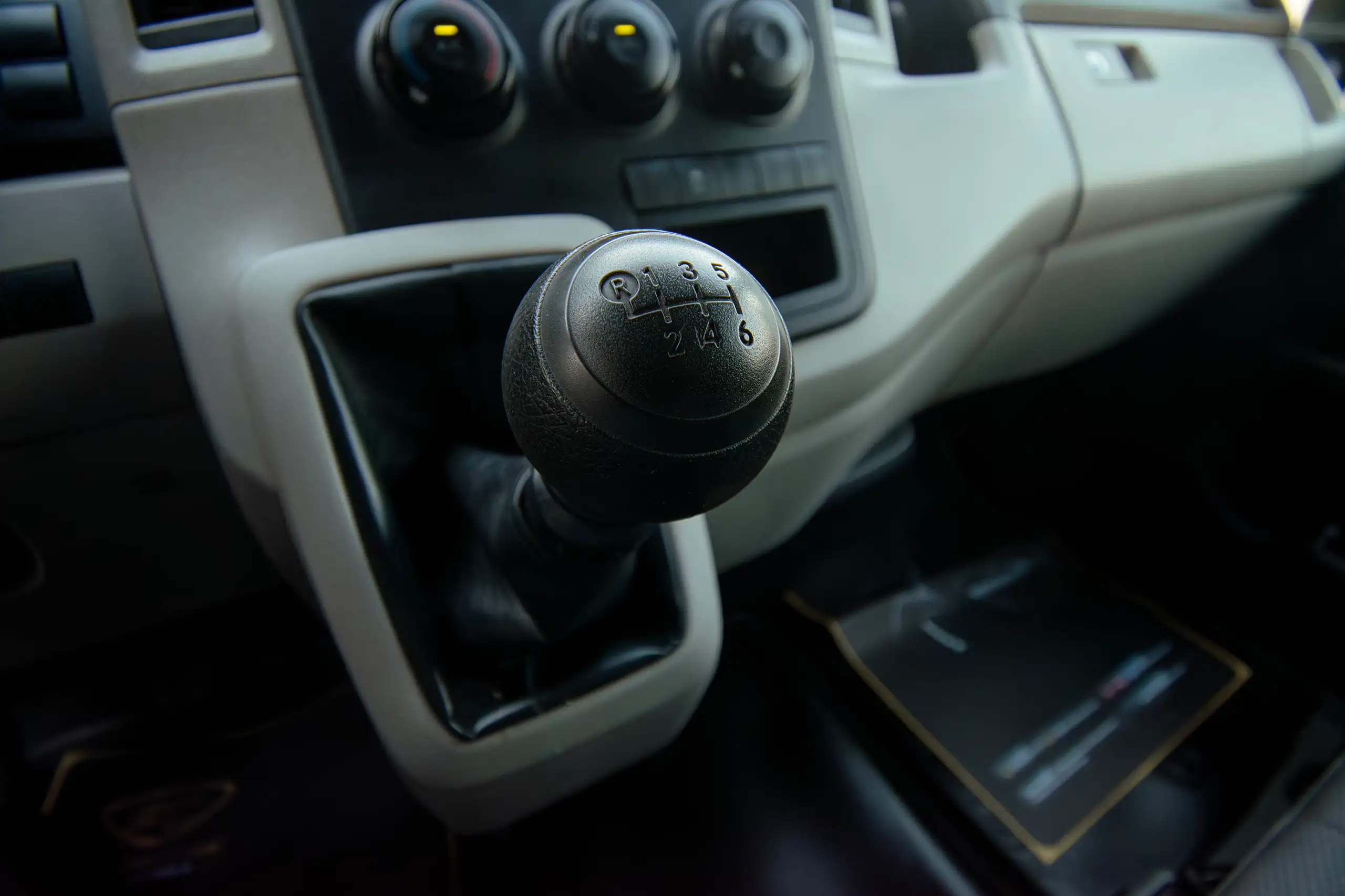 Used 2021 Toyota Hiace GL- High Roof Freezer Van White – Center Console & Gear Shifter at First Choice Cars Sharjah