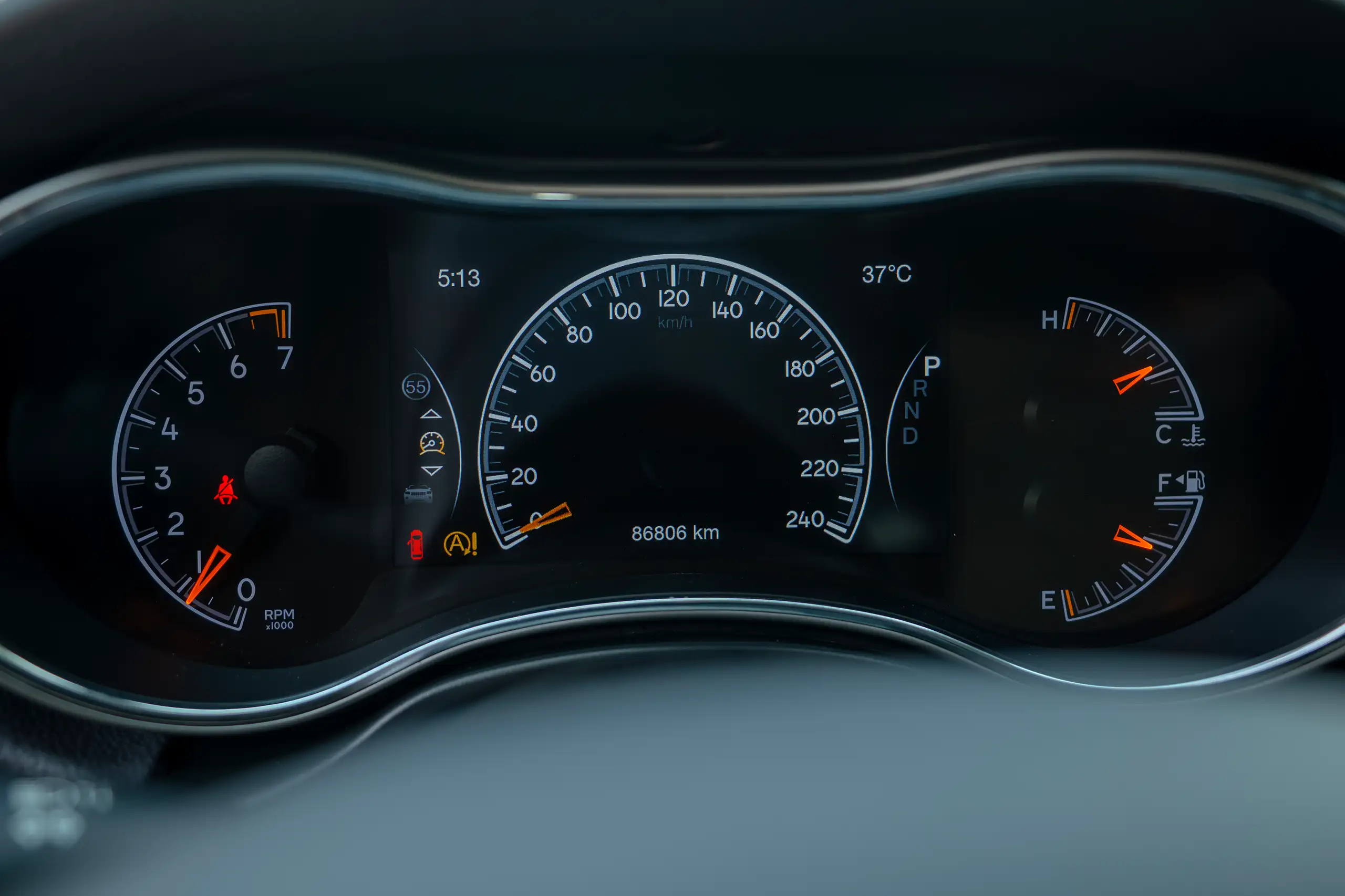 Used 2021 Jeep Grand Cherokee Limited White – Odometer / Mileage Reading View at First Choice Cars Sharjah