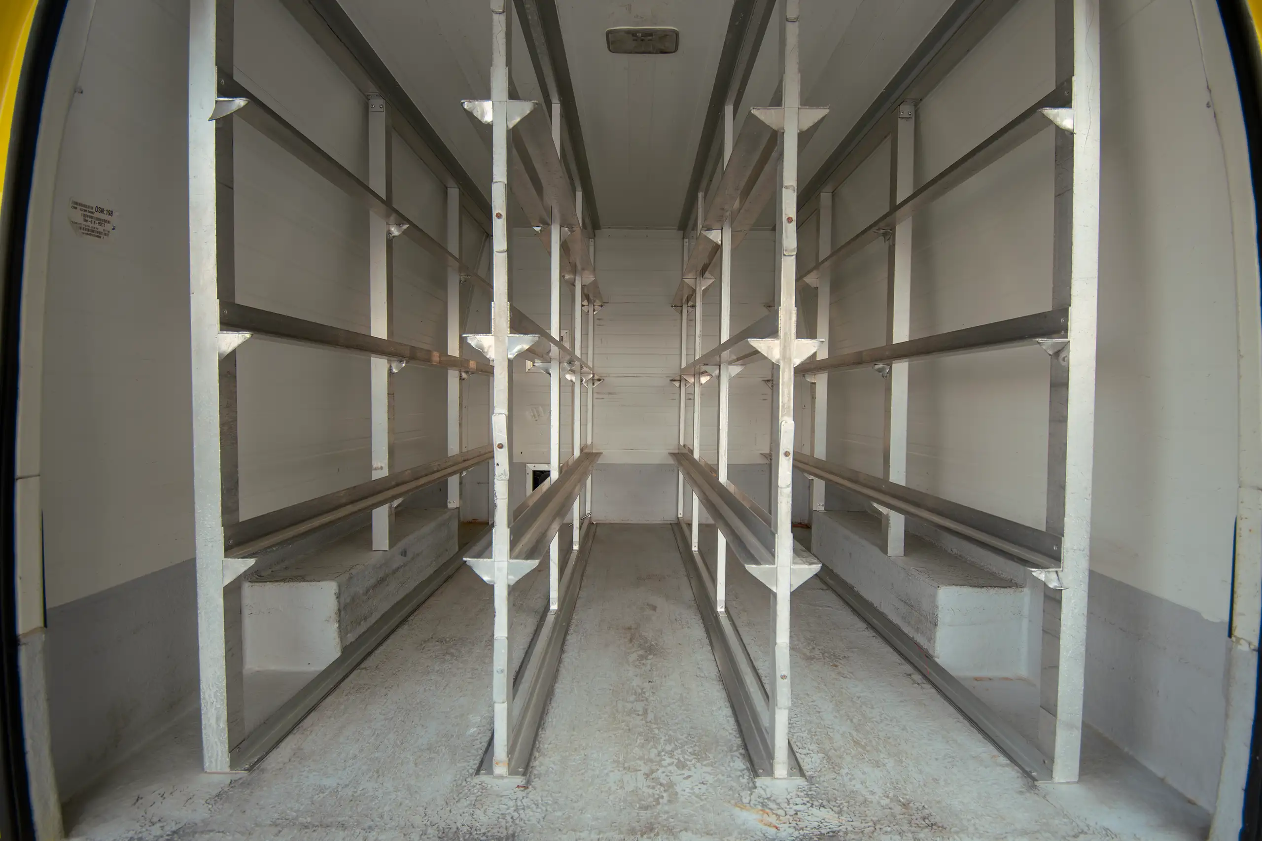 Used 2020 Toyota Hiace GL- High Roof Yellow – Freezer Box Rear Opening View at First Choice Cars Sharjah