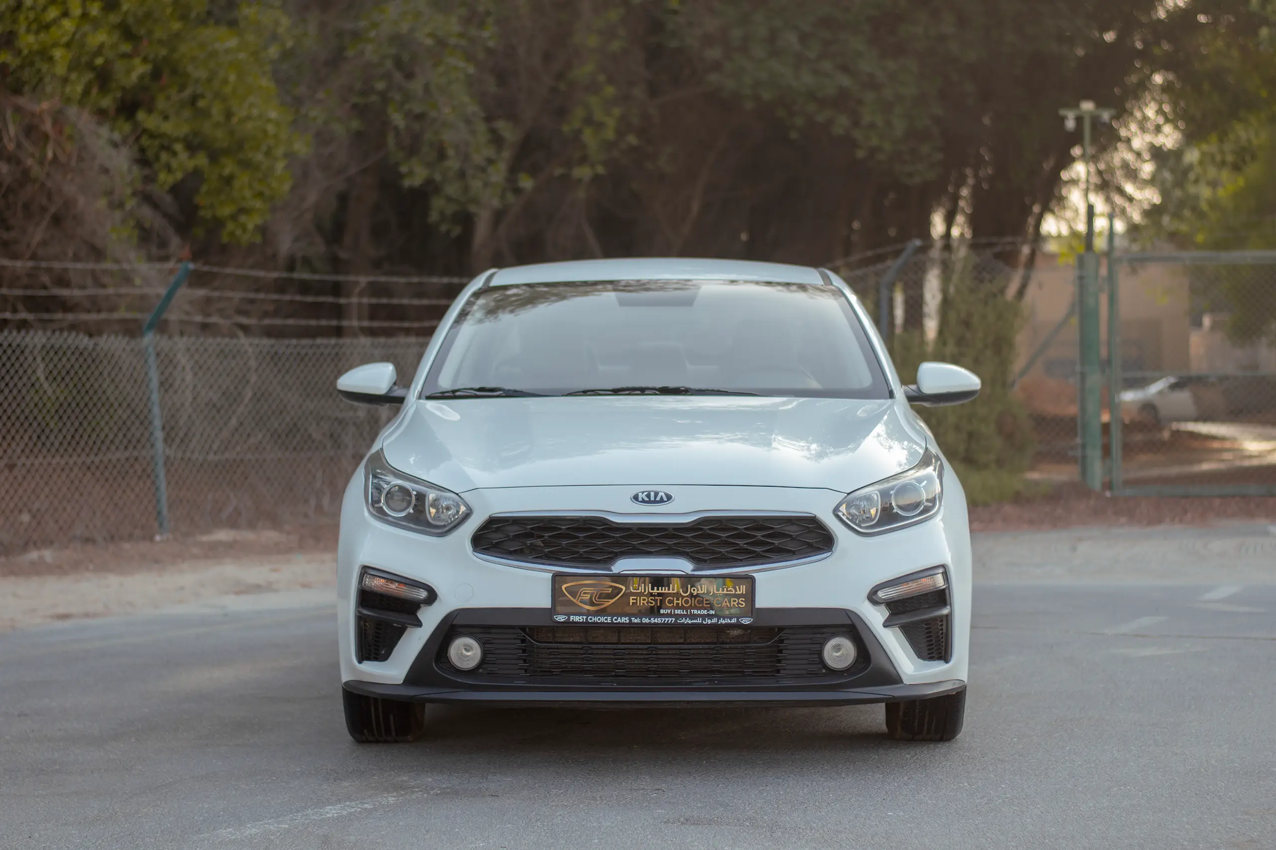 Used 2020 KIA Cerato Lx White – Front View at First Choice Cars Sharjah