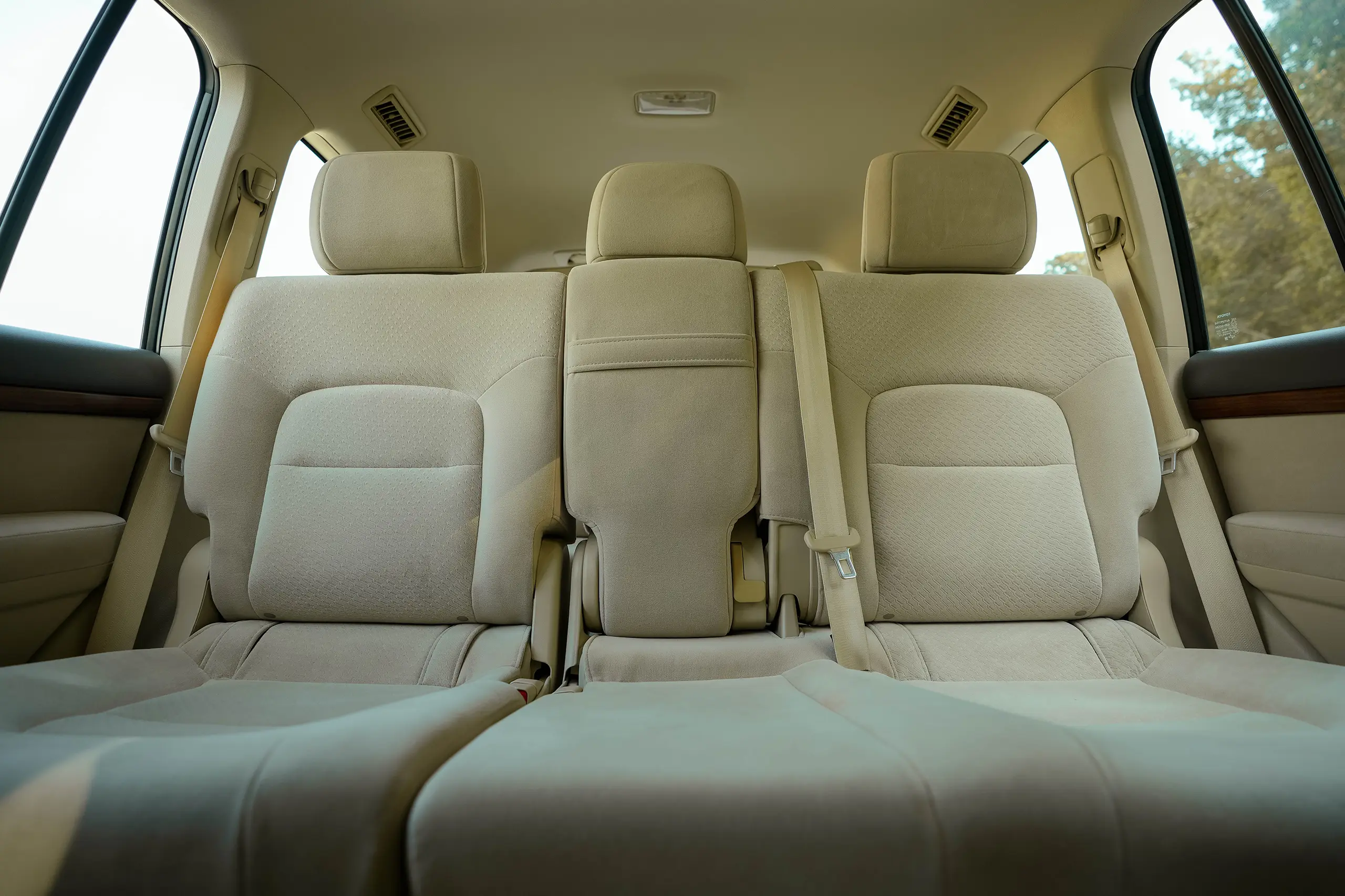 Used 2018 Toyota Land Cruiser Exr 4.0L V6 White – Rear Seat View at First Choice Cars Sharjah