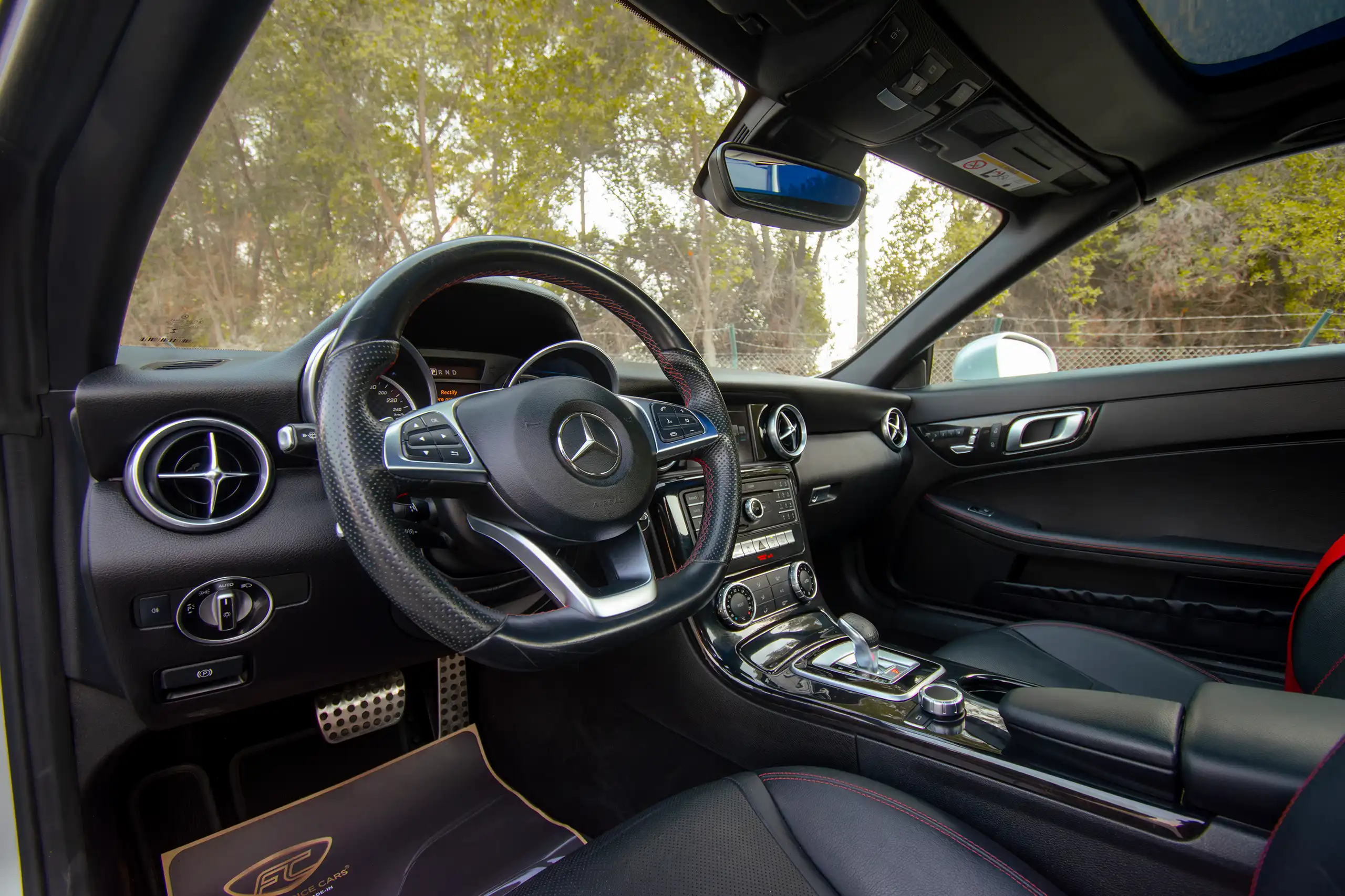 Used 2017 Mercedes Benz SLC-CLASS 200 Silver – Driver Side Dashboard & Steering View at First Choice Cars Sharjah