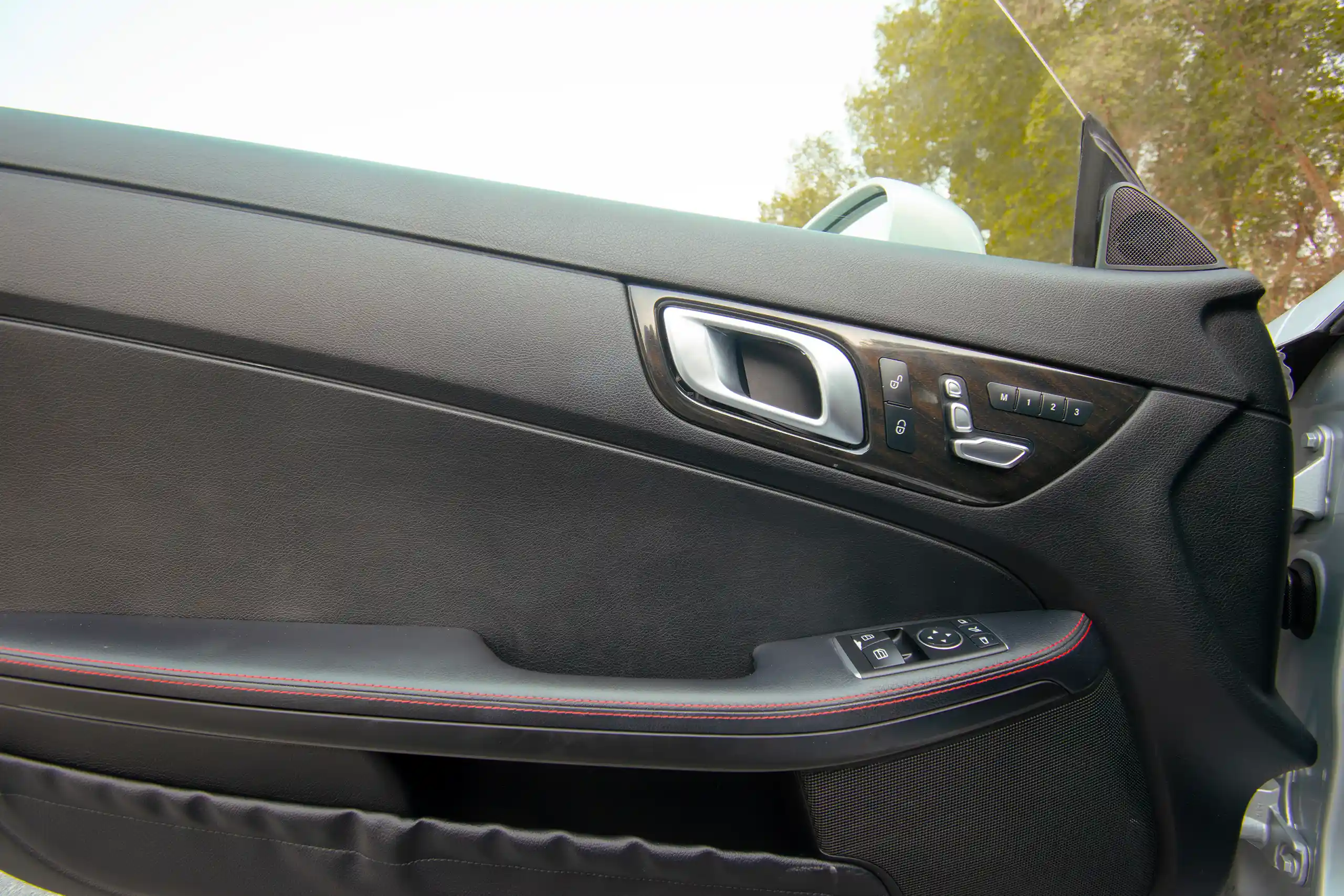 Used 2017 Mercedes Benz SLC-CLASS 200 Silver – Driver Door Panel Full View at First Choice Cars Sharjah