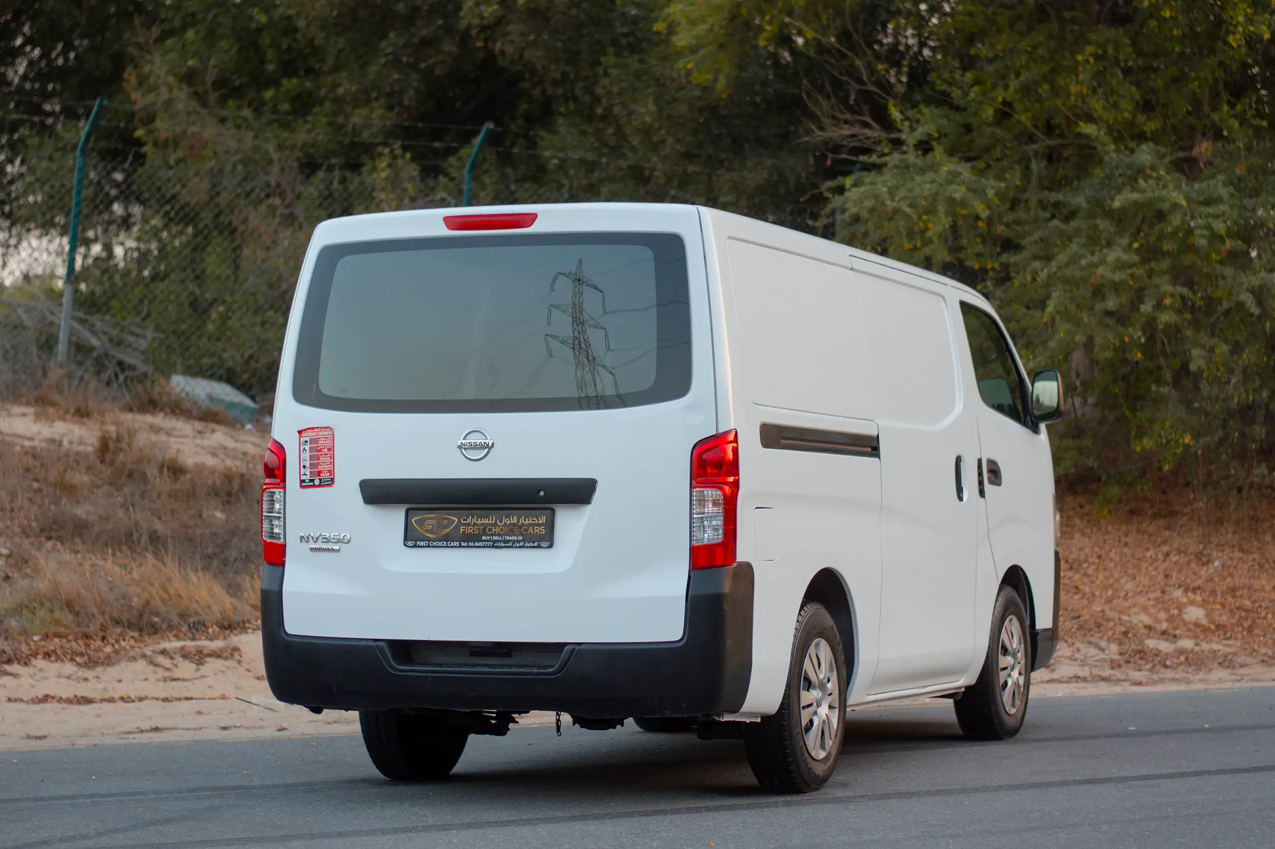 Used 2016 Nissan Urvan Panel Van S/R White – Right Back Diagonal (45°) View at First Choice Cars Sharjah