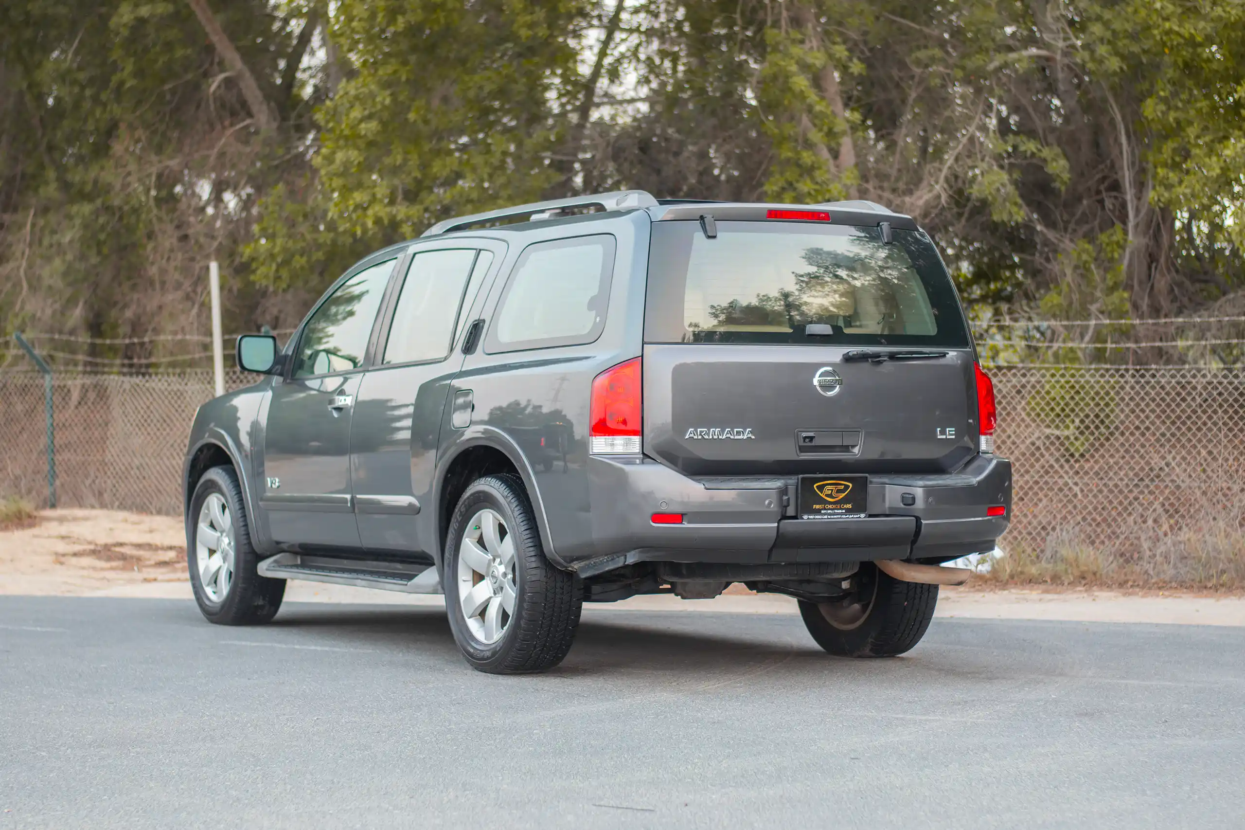 Used 2010 Nissan Armada LE Grey – Left Back Diagonal (45°) View at First Choice Cars Sharjah
