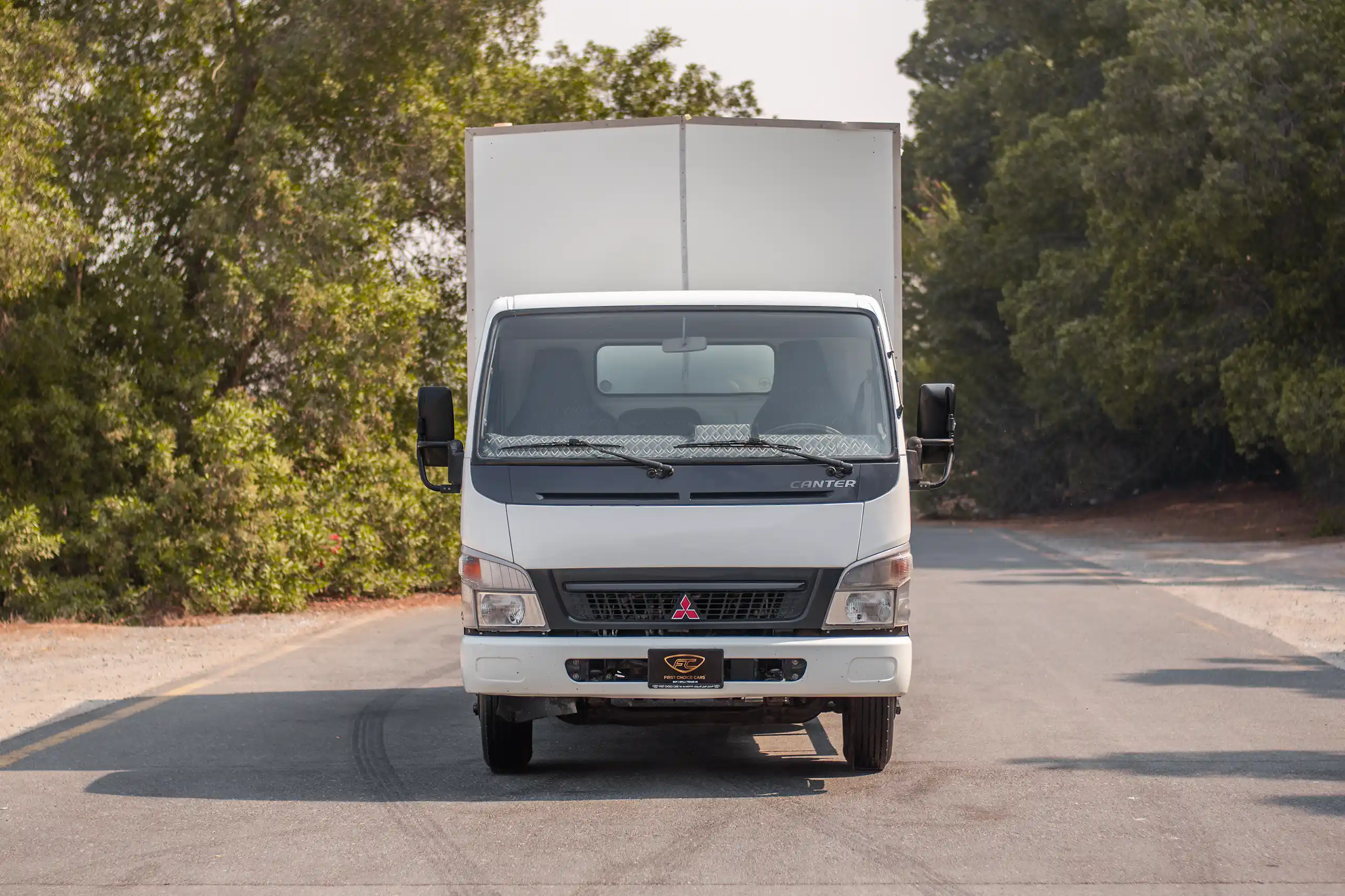 Used 2008 Mitsubishi Canter Box White – Front View at First Choice Cars Sharjah