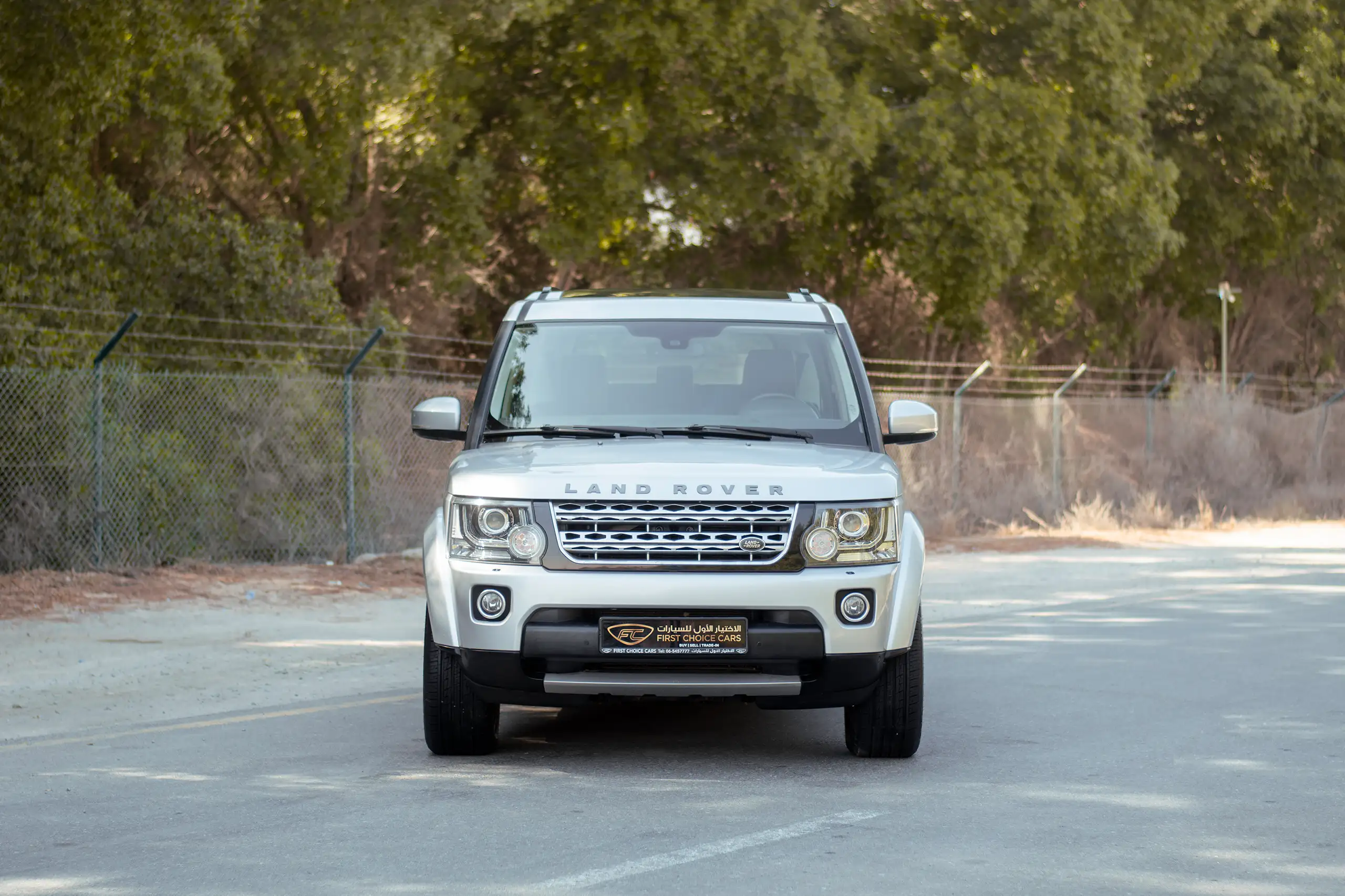 Used 2016 Land Rover LR4 HSE Silver – Front View at First Choice Cars Sharjah