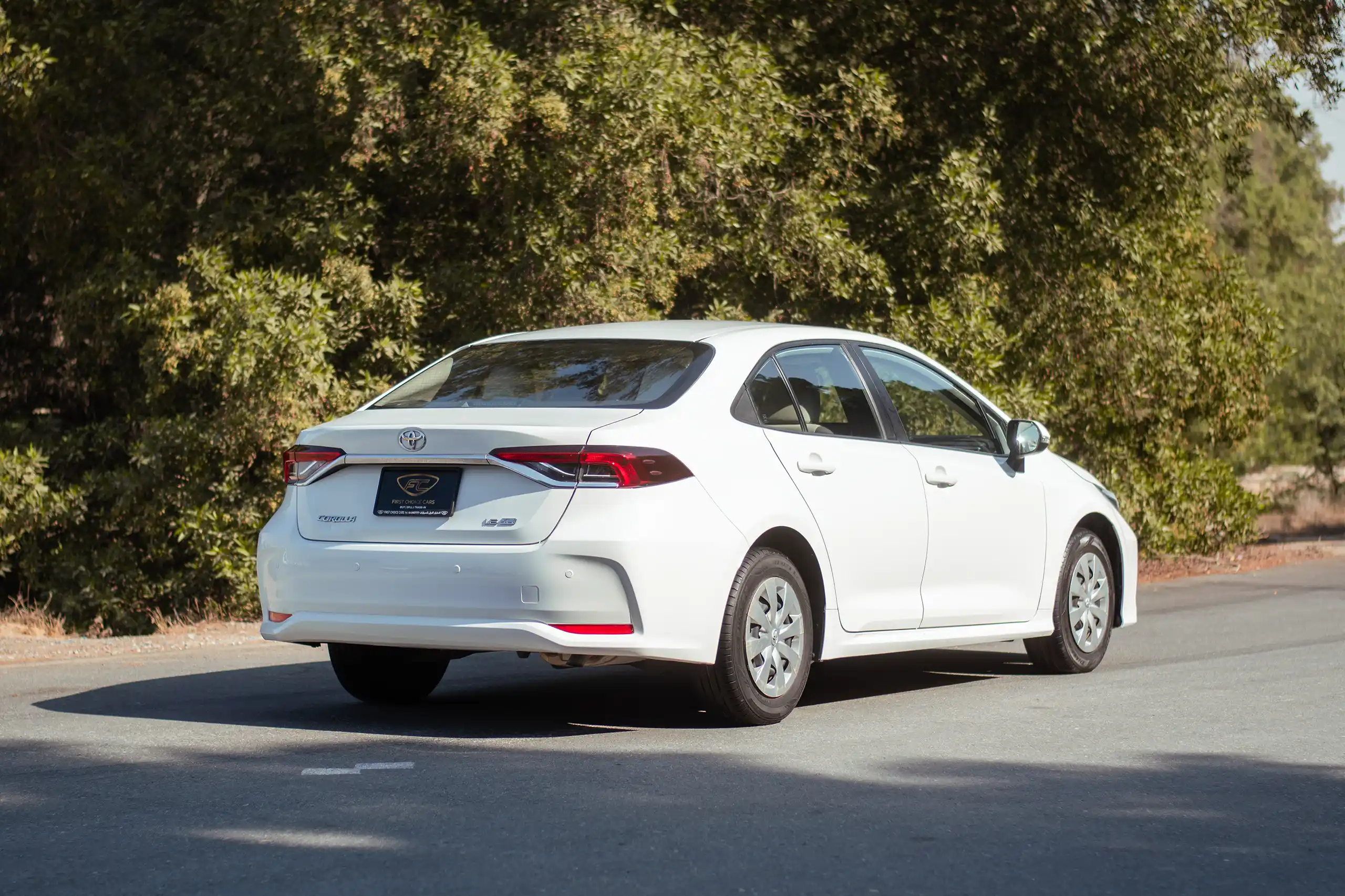 Used 2022 Toyota Corolla Xli White – Right Back Diagonal (45°) View at First Choice Cars Sharjah