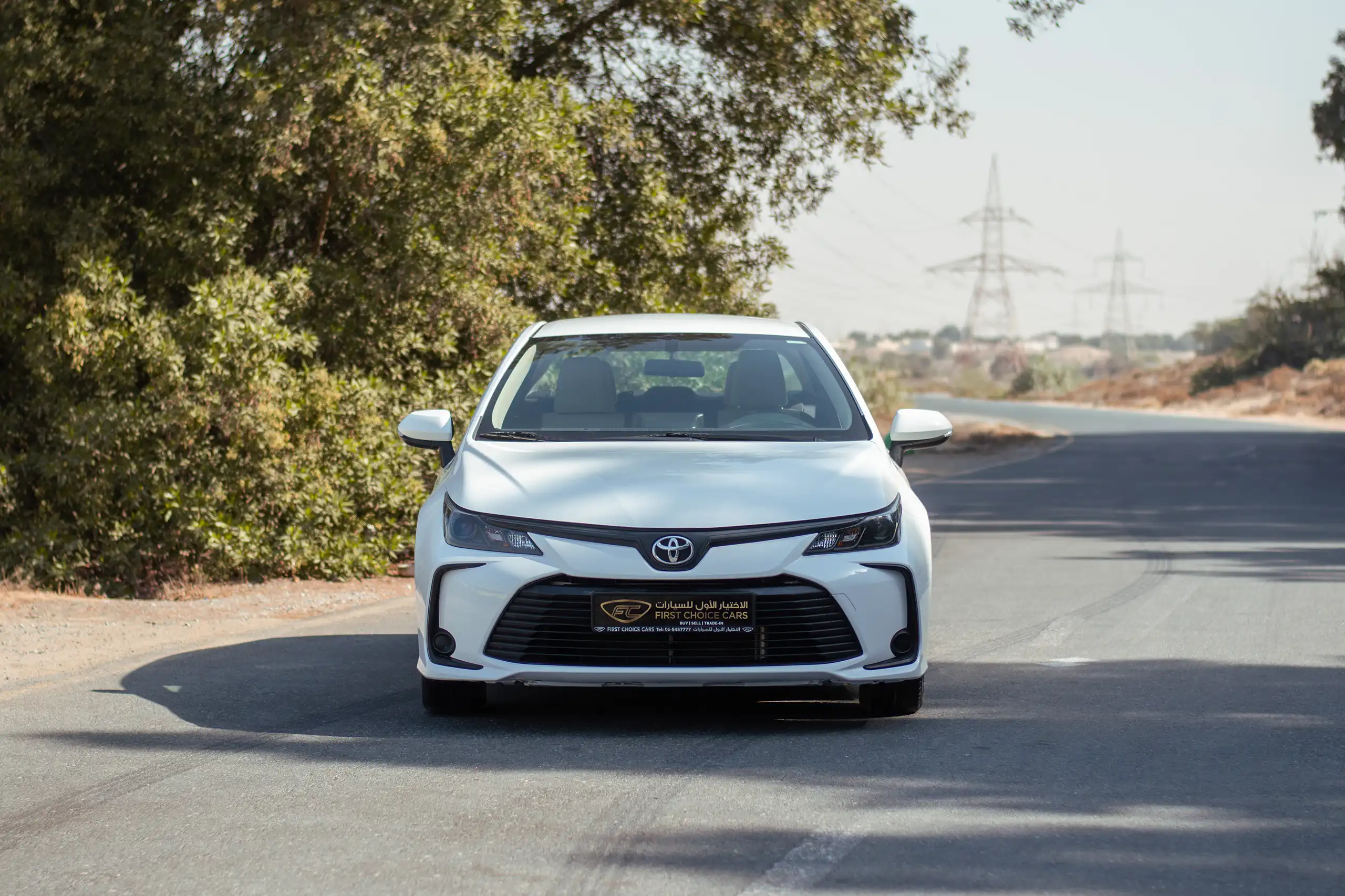 Used 2022 Toyota Corolla Xli White – Front View at First Choice Cars Sharjah