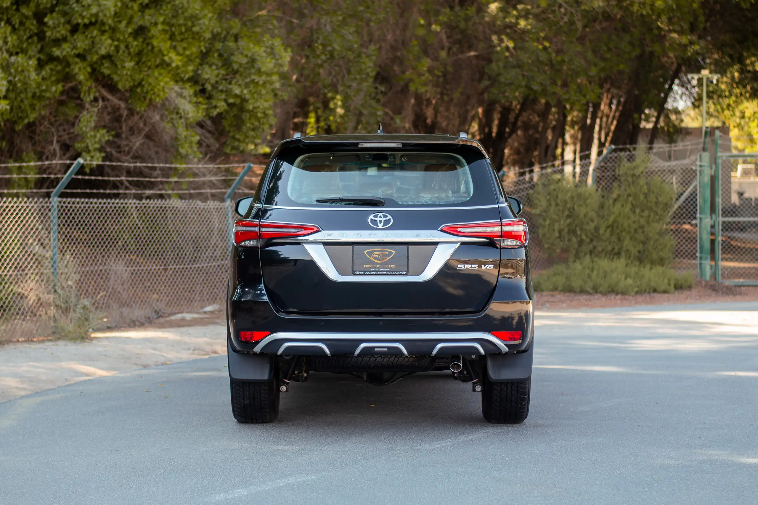 Used 2024 Toyota Fortuner SR5 Black – Back/Rear View at First Choice Cars Sharjah