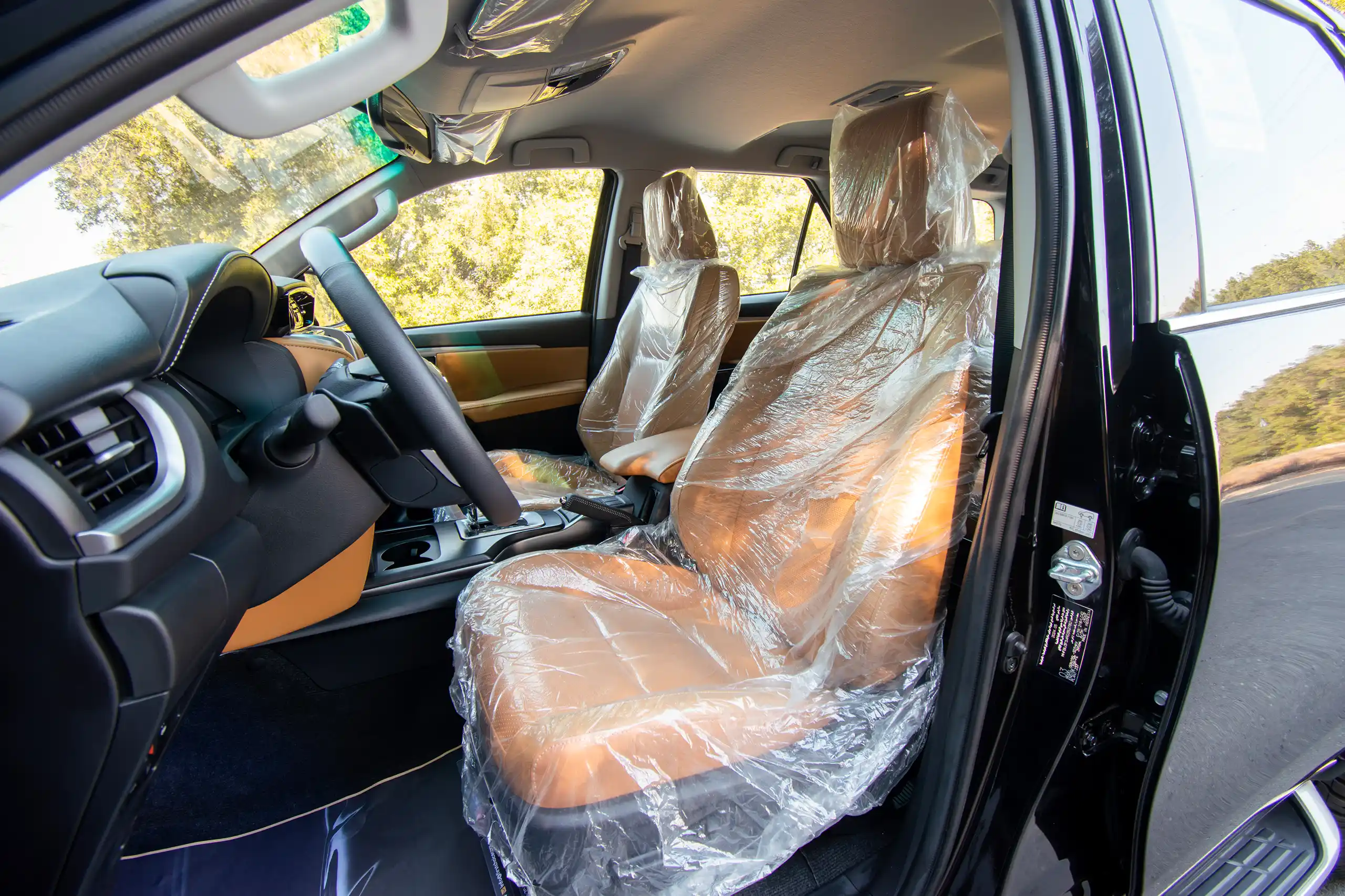 Used 2024 Toyota Fortuner SR5 Black – Front Driver Side Cabin View at First Choice Cars Sharjah