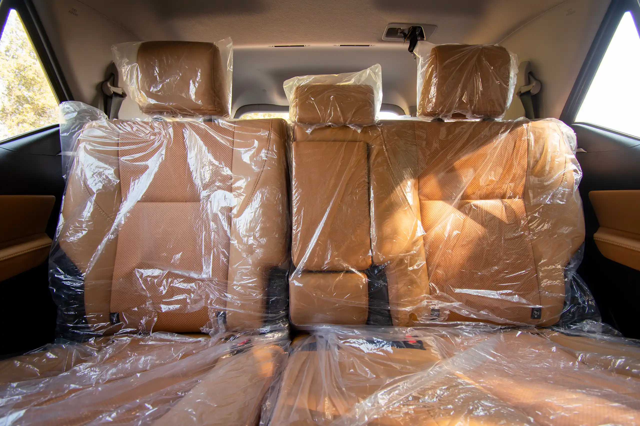 Used 2024 Toyota Fortuner SR5 Black – Rear Seat View at First Choice Cars Sharjah