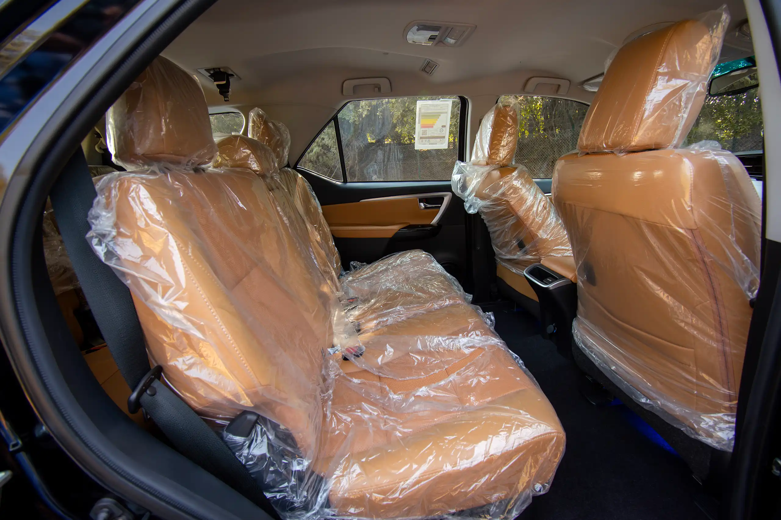 Used 2024 Toyota Fortuner SR5 Black – Rear Passenger Side Cabin View at First Choice Cars Sharjah