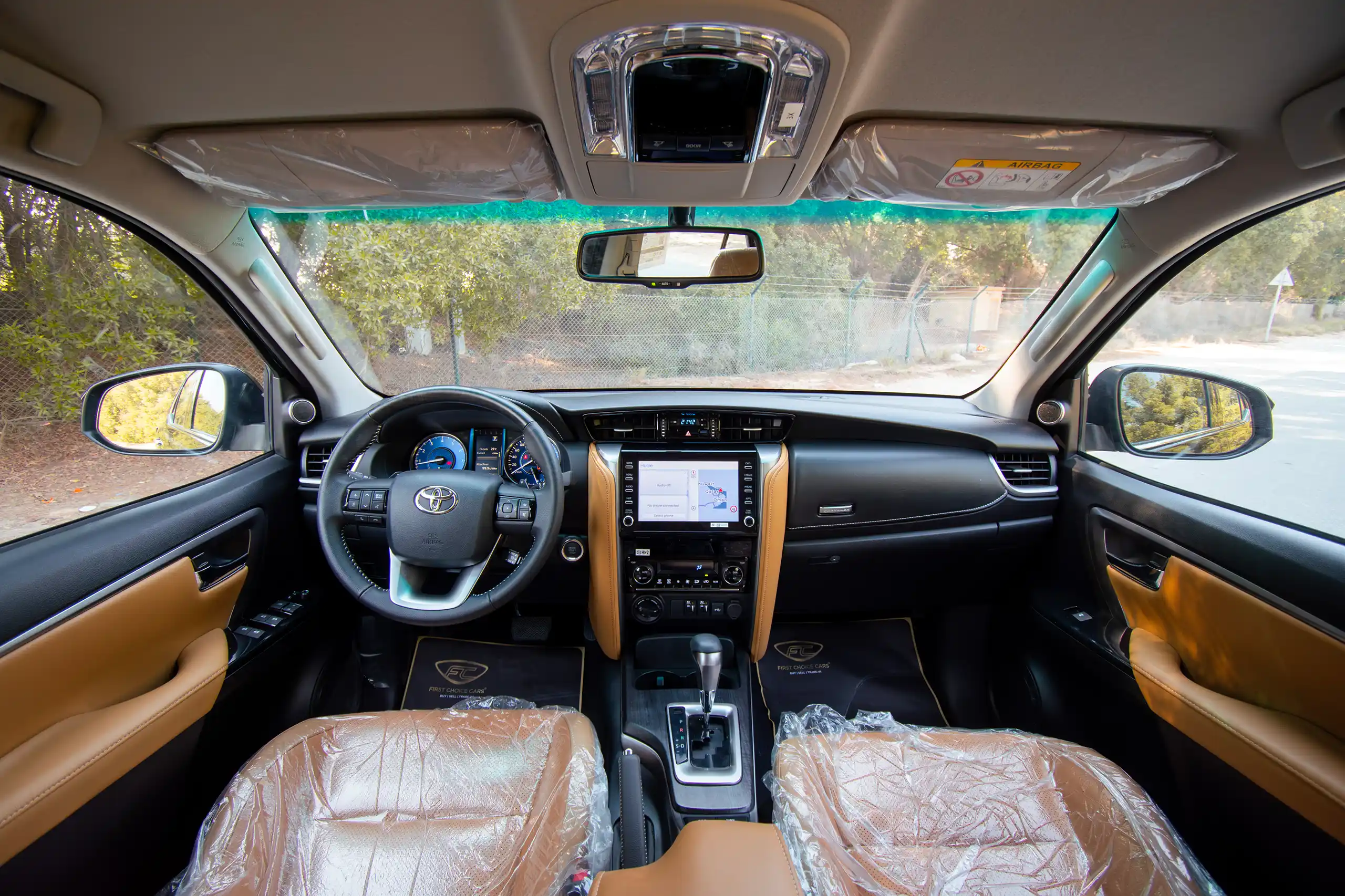 Used 2024 Toyota Fortuner VXR Black – Front Cabin / Dashboard Full View at First Choice Cars Sharjah