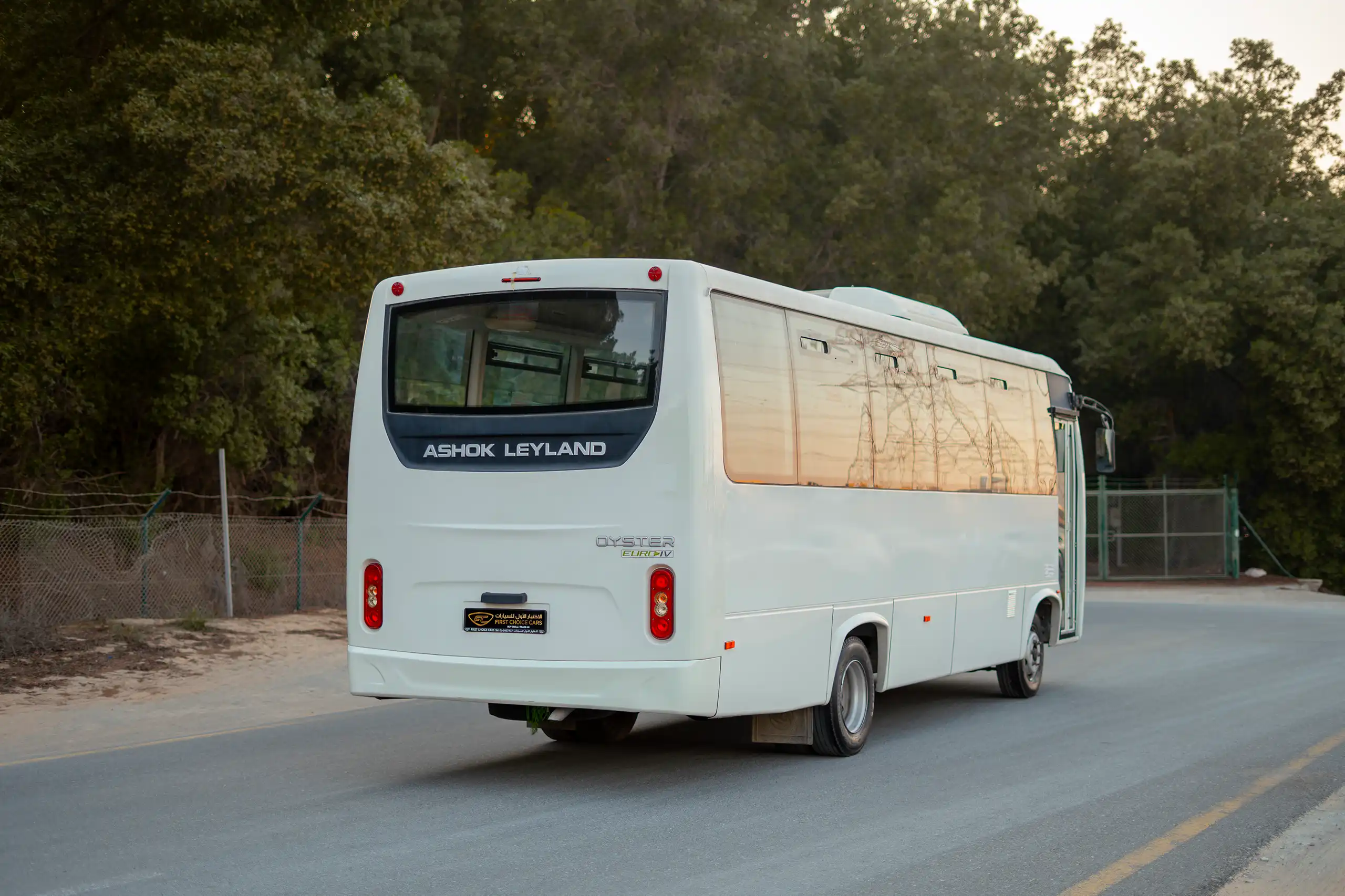 Used 2022 Ashok Leyland Oyster 32-Seater White – Right Back Diagonal (45°) View at First Choice Cars Sharjah