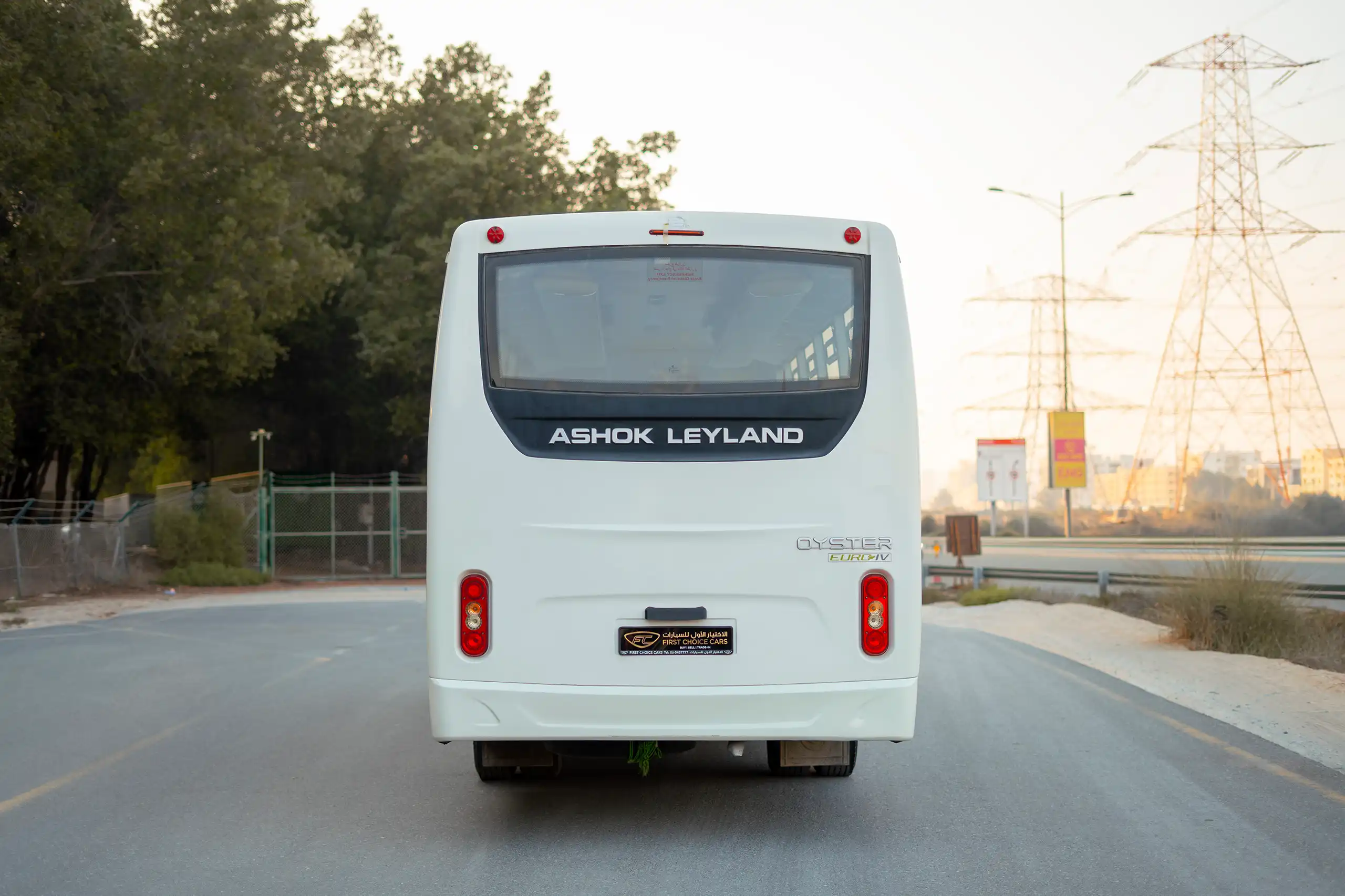 Used 2022 Ashok Leyland Oyster 32-Seater White – Back/Rear View at First Choice Cars Sharjah