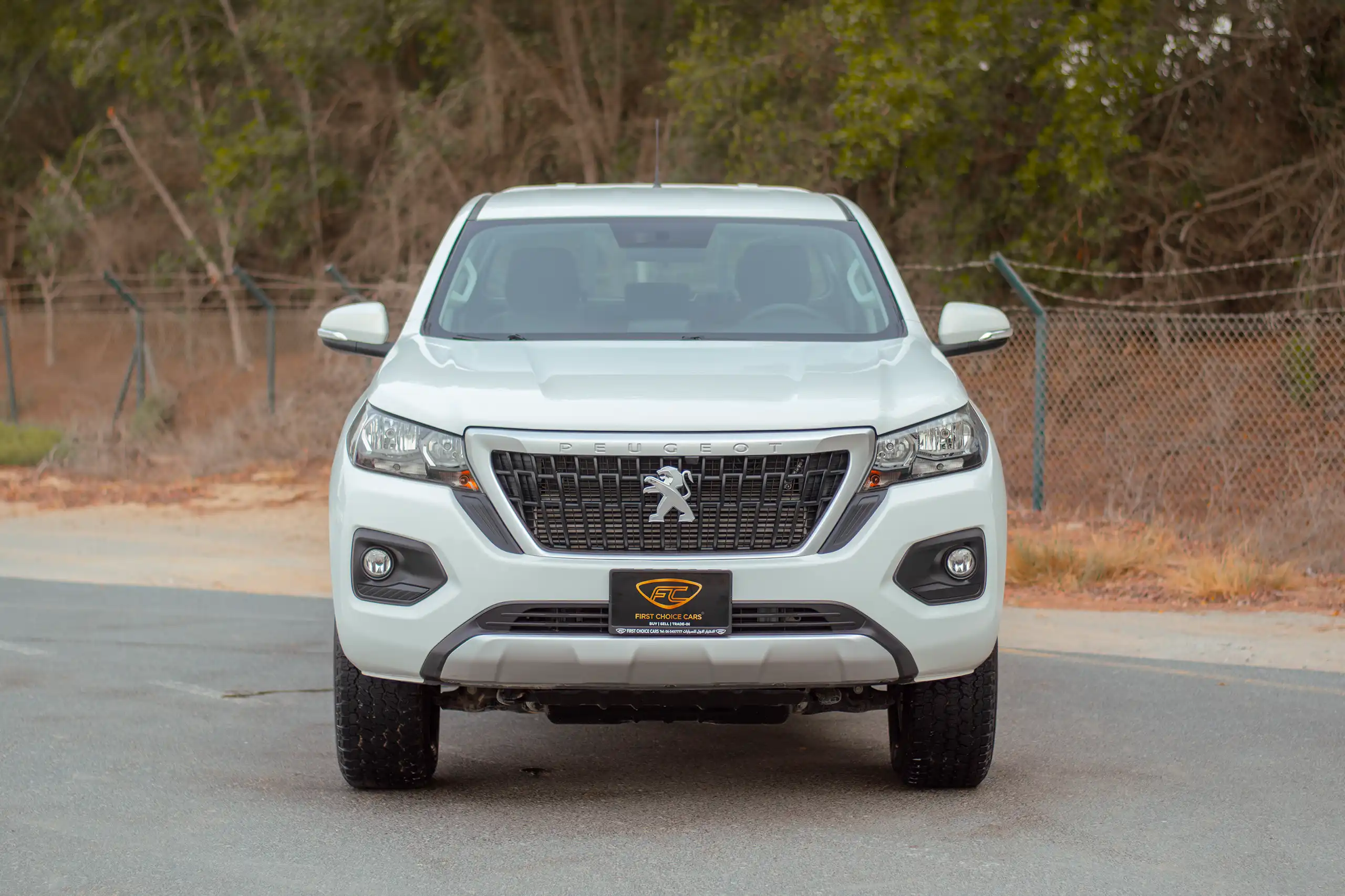 Used 2023 Peugeot Landtrek Double Cabin 4x4 White – Front View at First Choice Cars Sharjah