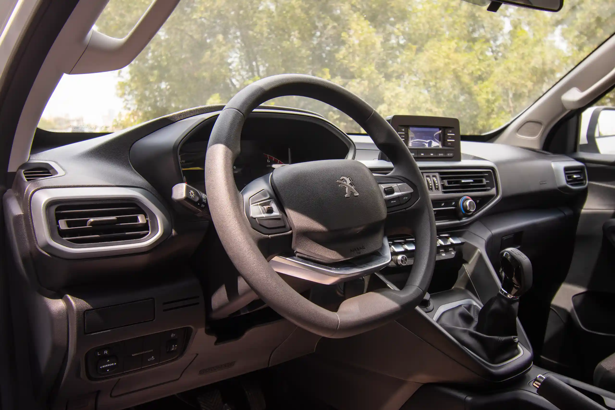 Used 2023 Peugeot Landtrek Double Cabin 4x4 White – Driver Side Dashboard & Steering View at First Choice Cars Sharjah