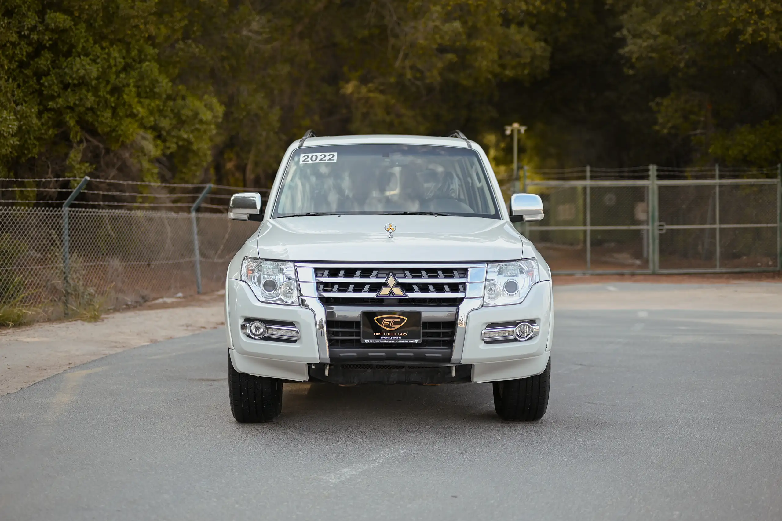 Used 2022 Mitsubishi PAJERO GLS White – Front View at First Choice Cars Sharjah
