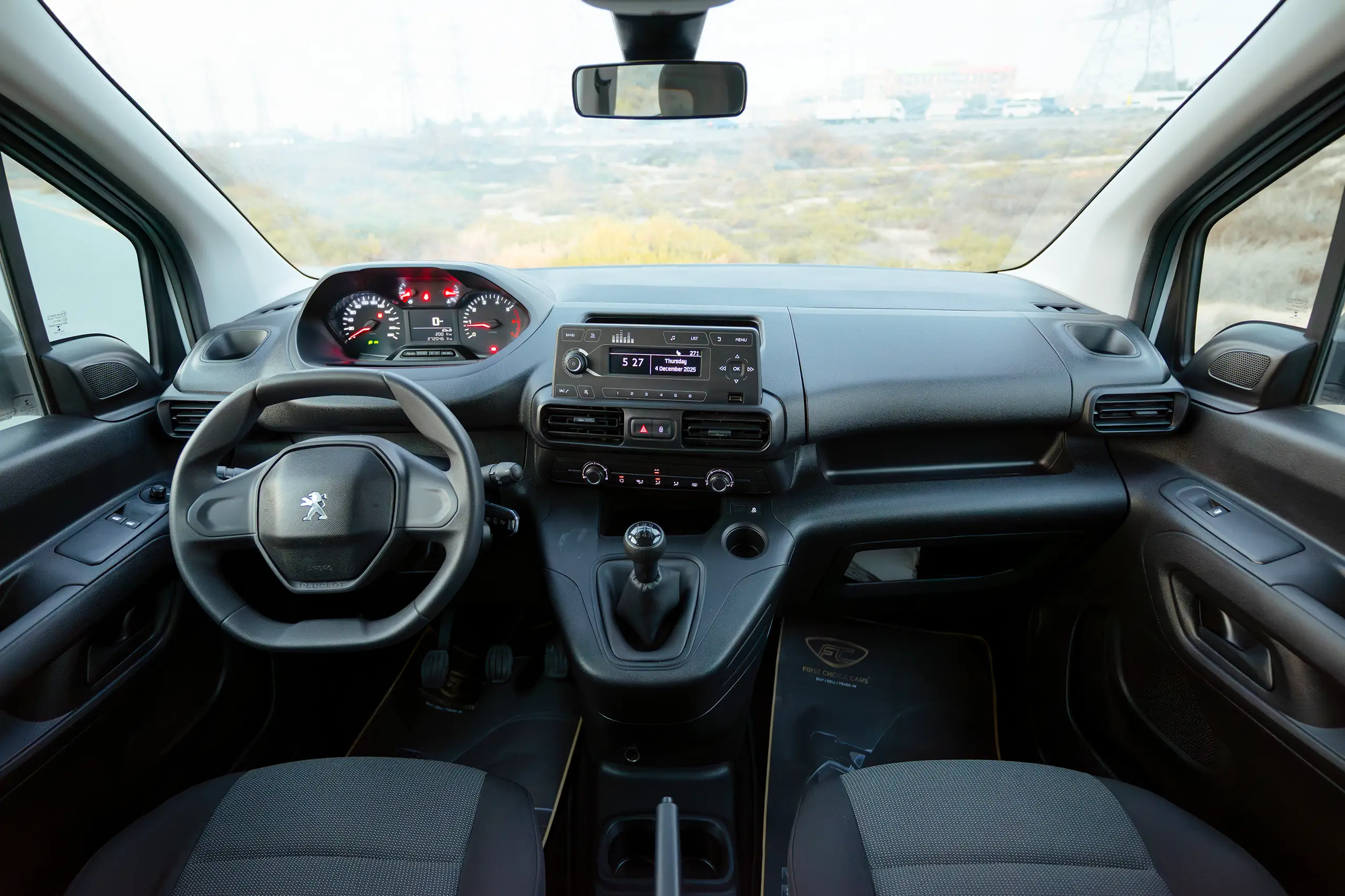 Used 2022 Peugeot Rifter 1.5T L2 White – Front Cabin / Dashboard Full View at First Choice Cars Sharjah