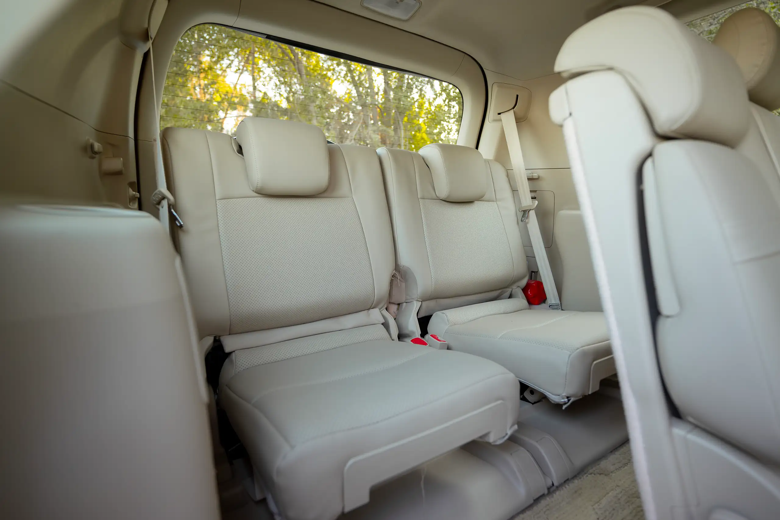 Used 2022 Toyota Prado Gxr White – Third Row Right Seat View at First Choice Cars Sharjah