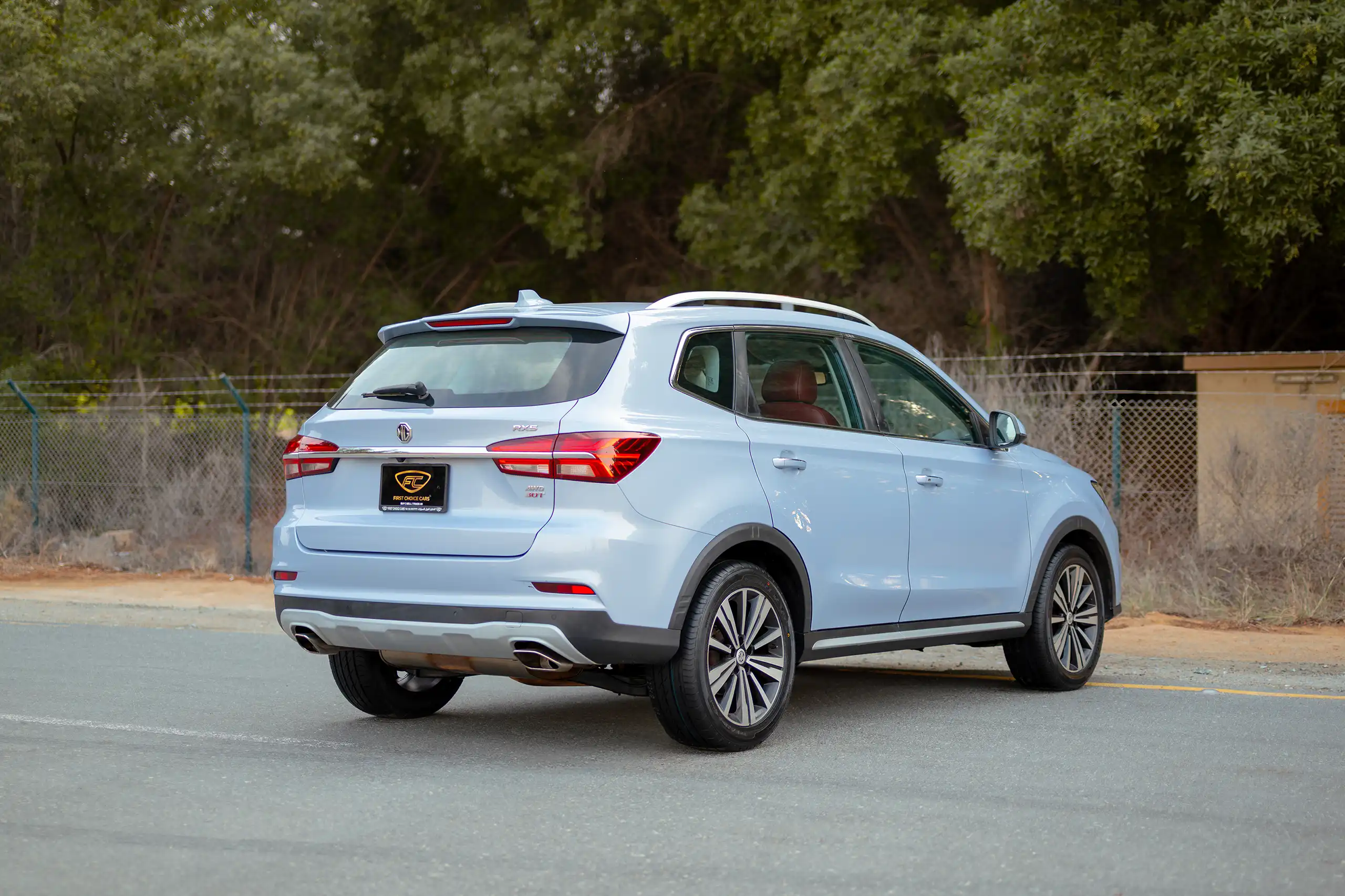 Used 2022 MG RX5 Luxury Silver – Right Back Diagonal (45°) View at First Choice Cars Sharjah