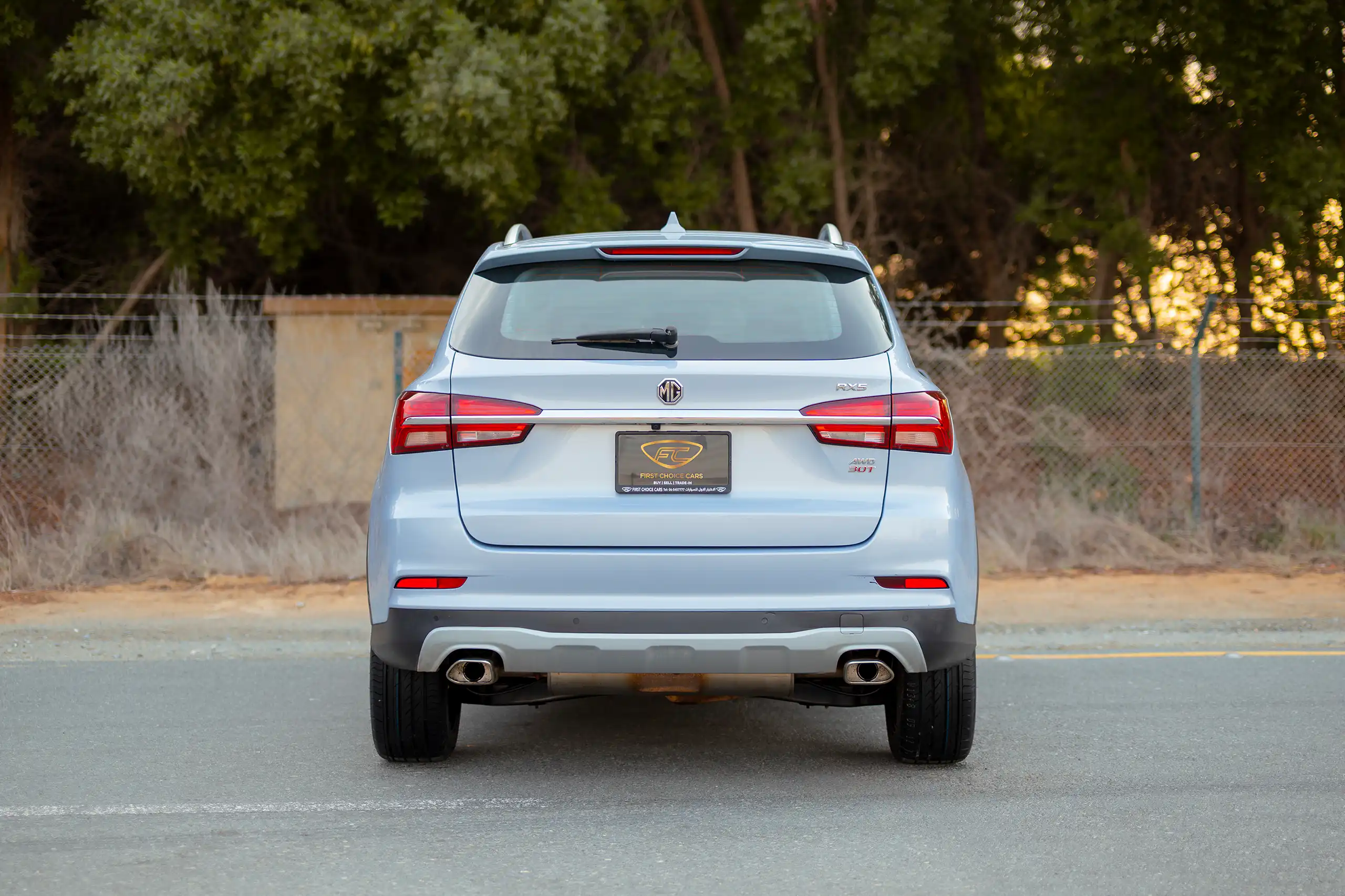 Used 2022 MG RX5 Luxury Silver – Back/Rear View at First Choice Cars Sharjah