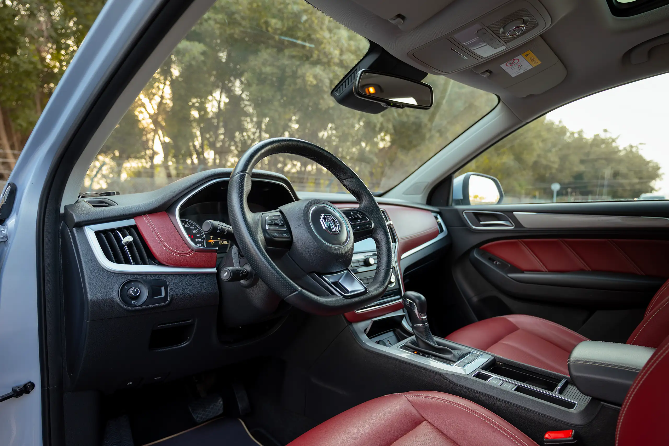 Used 2022 MG RX5 Luxury Silver – Driver Side Dashboard & Steering View at First Choice Cars Sharjah