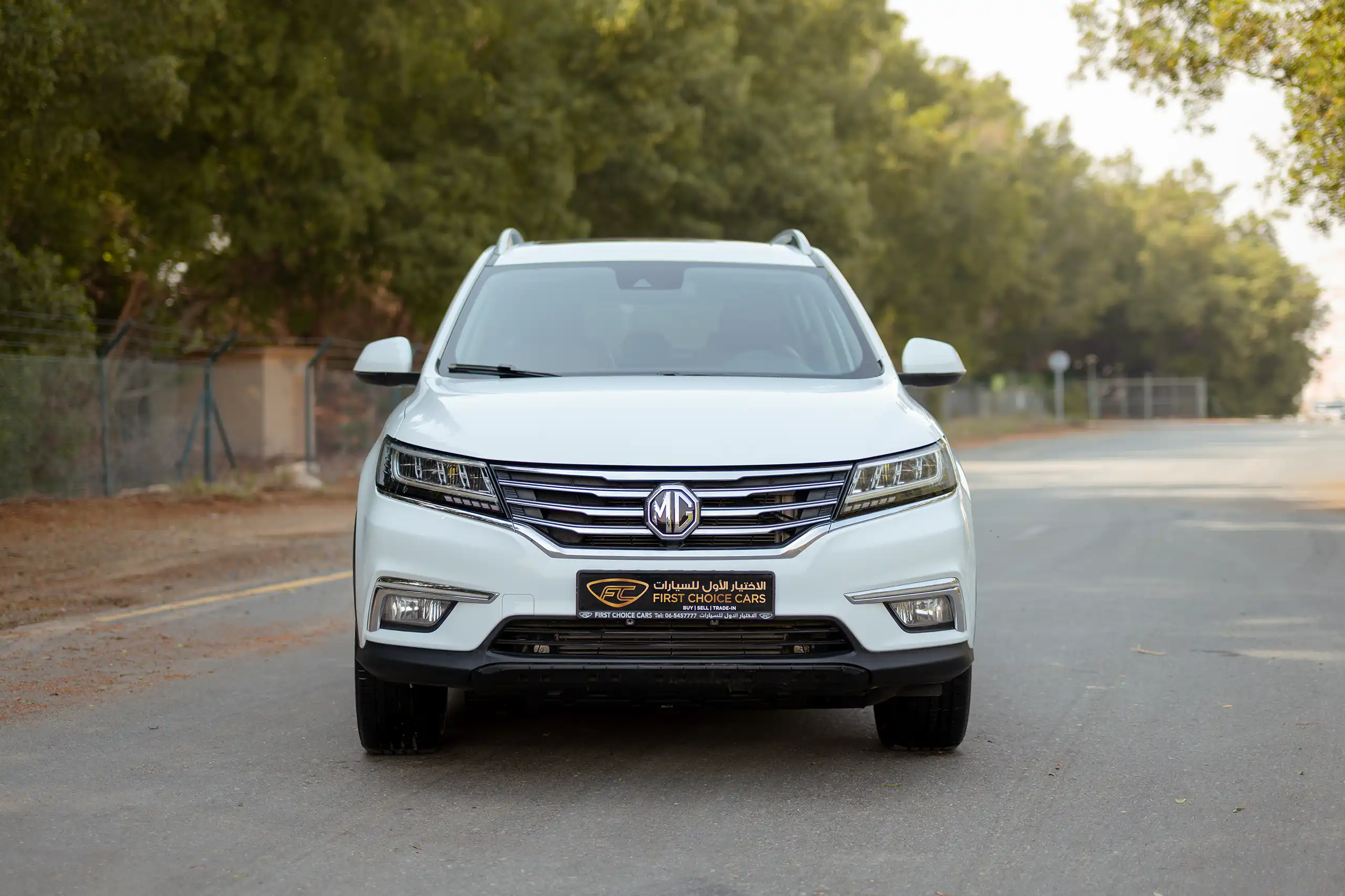 Used 2023 MG RX5 Luxury White – Front View at First Choice Cars Sharjah